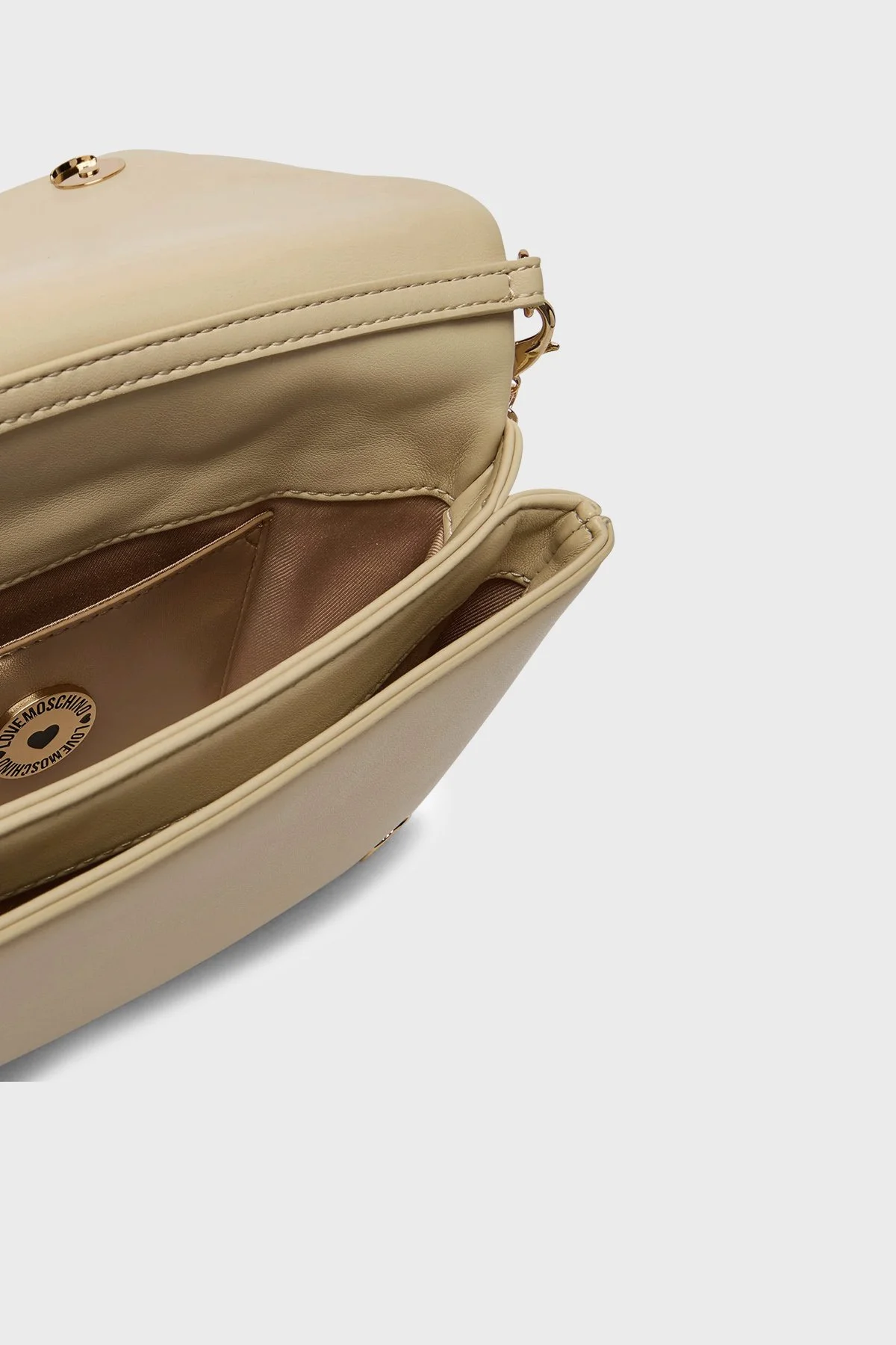 Love Moschino Kapitoneli Zincir Askılı Bayan Çanta JC4043PP1OLC0129 BEJ - 6