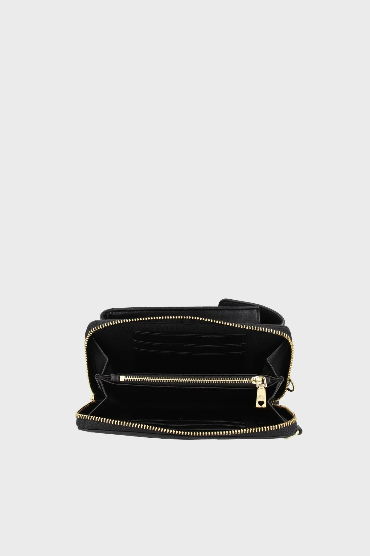 Love Moschino Kart Bölmeli Zincir Askılı Kapitone Bayan Telefon Çantası JC5682PP1HLA0000 SİYAH - 5