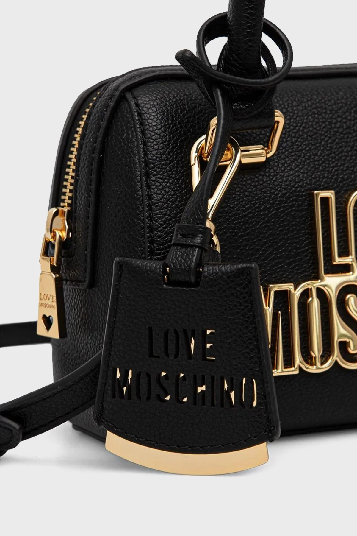Love Moschino Kesik Logolu Ayarlanabilir Askılı Bayan Çanta JC4333PP0LK0000 SİYAH - 3