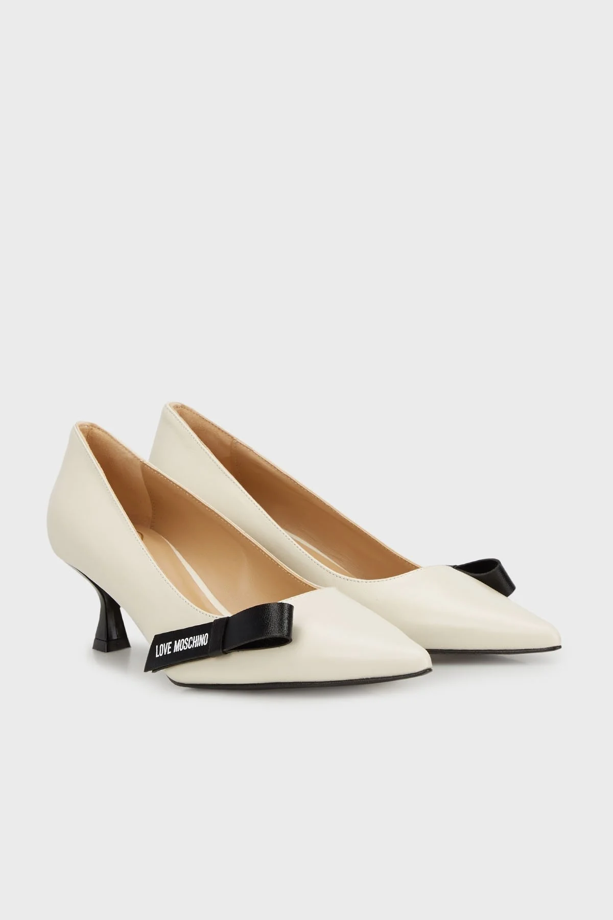 Love Moschino Klasik Kısa Topuklu Bayan Ayakkabı JA10315G1LIE0102 BEJ - 8
