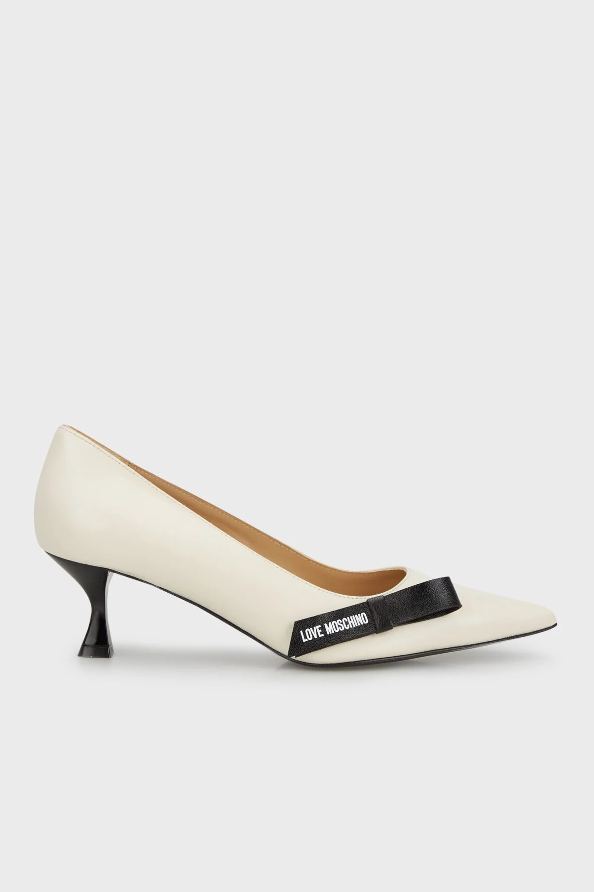 Love Moschino Klasik Kısa Topuklu Bayan Ayakkabı JA10315G1LIE0102 BEJ - 1