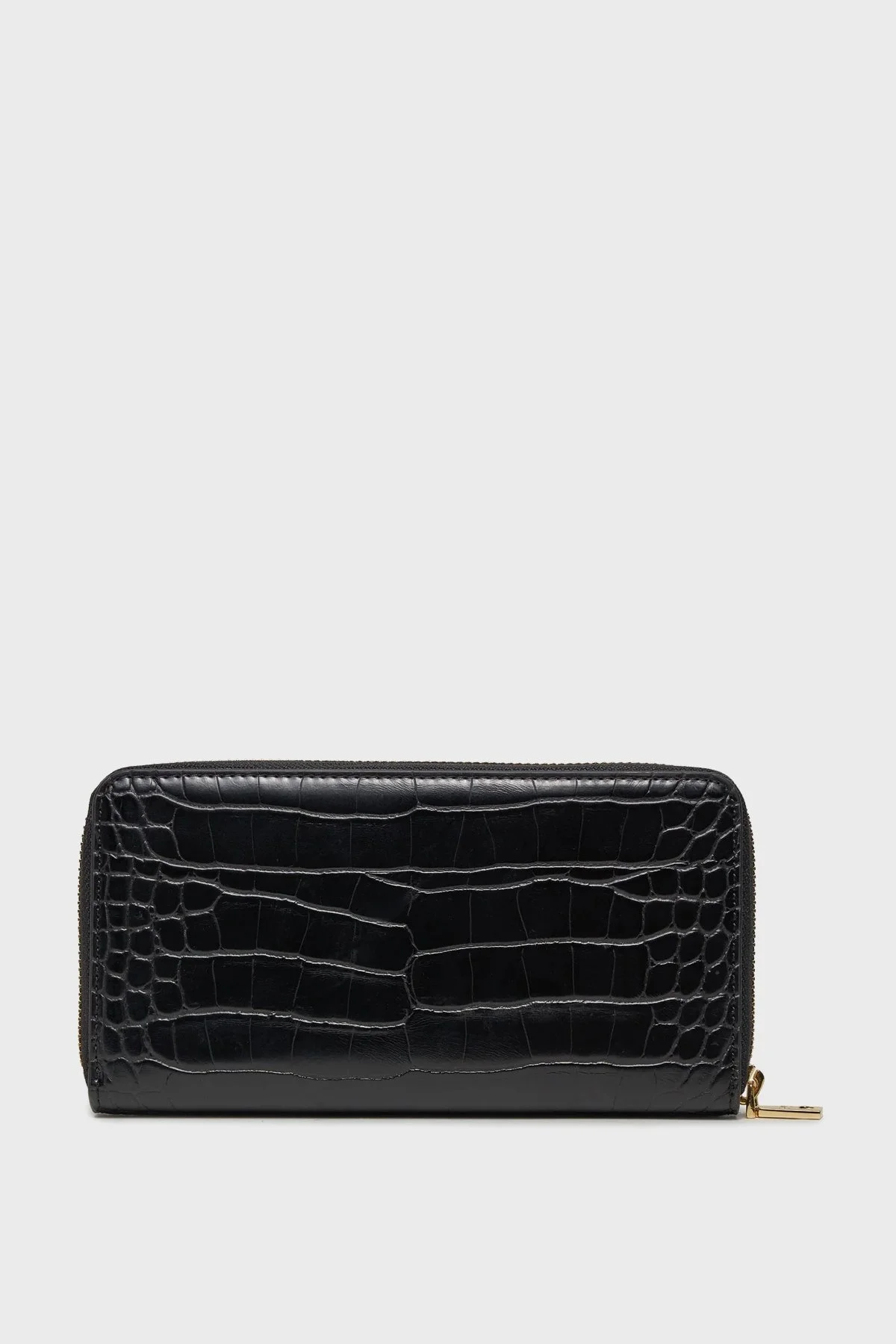 Love Moschino Krokodil Desenli Fermuarlı Bayan Cüzdan JC5711PP0HKC0000 SİYAH - 3