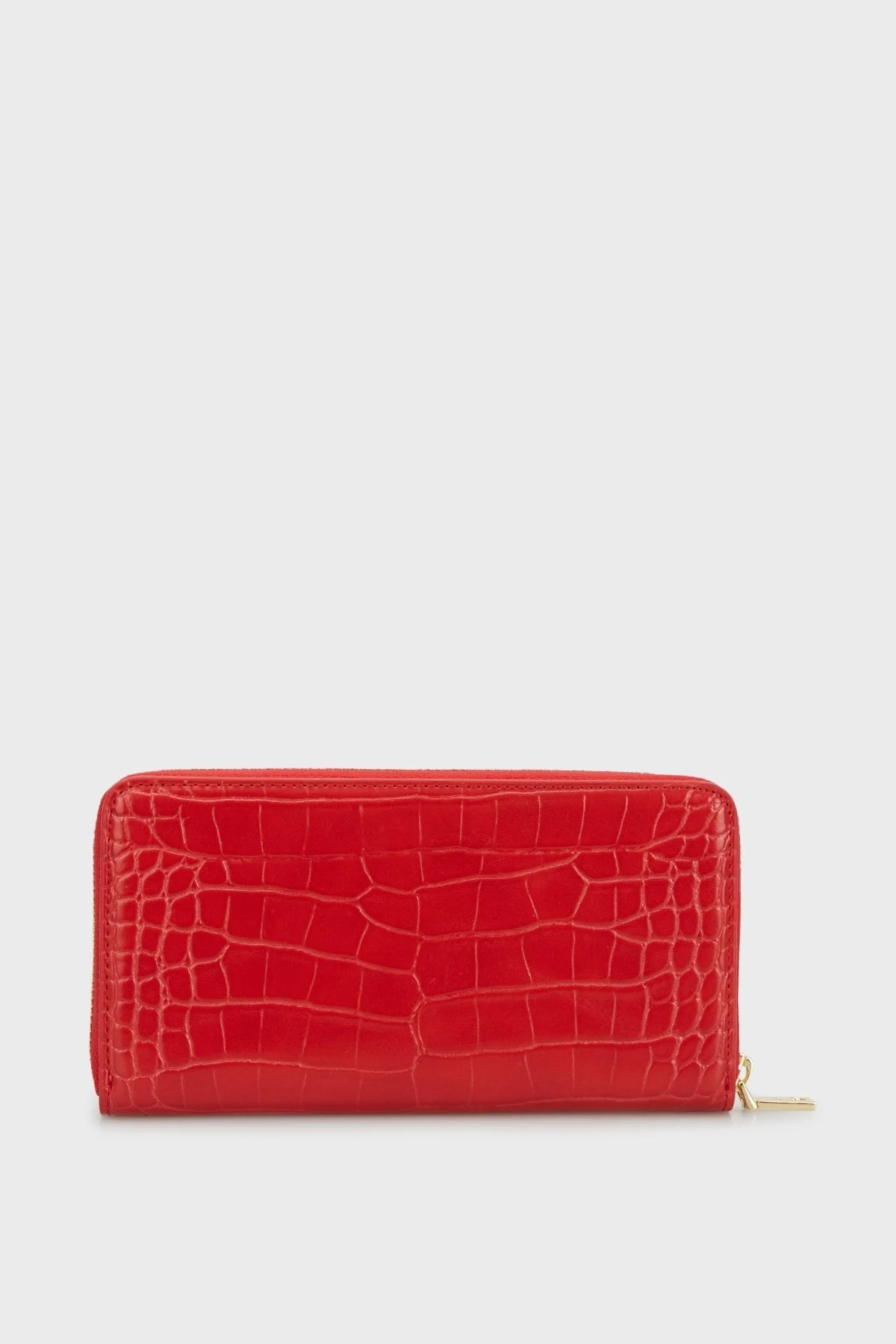 Love Moschino Krokodil Desenli Fermuarlı Bayan Cüzdan JC5711PP0HKC0500 KIRMIZI - 2