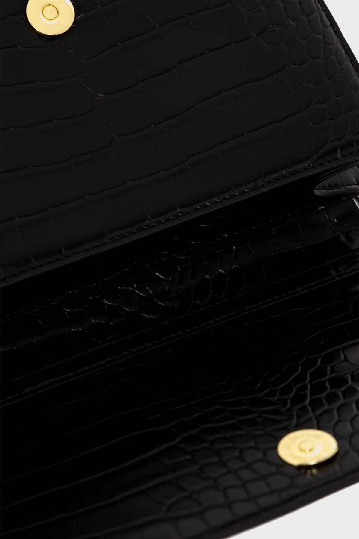 Love Moschino Krokodil Desenli Zincir Askılı Bayan Çanta JC4182PP0HKC0000 SİYAH - 5