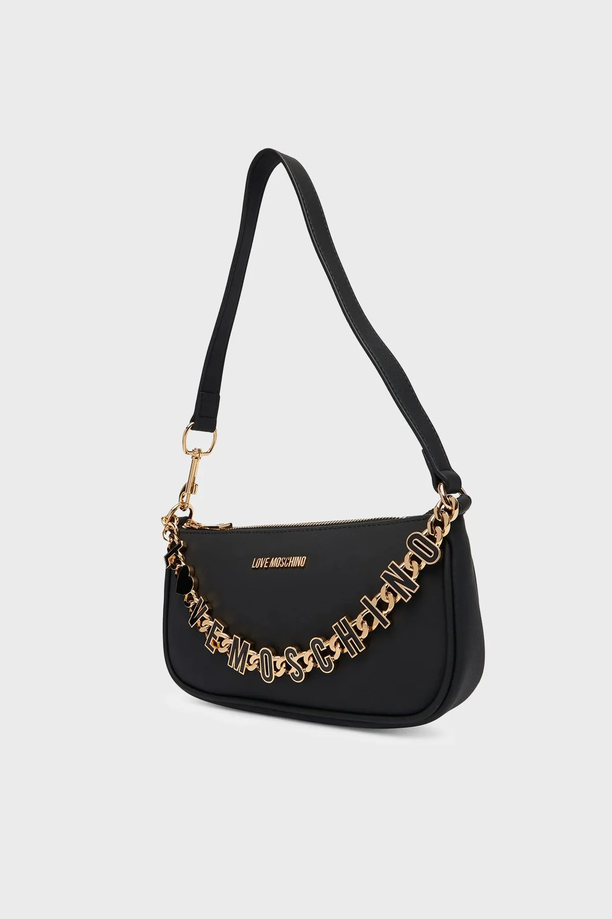 Love Moschino Logo Aksesuar Detaylı Sabit Askılı Bayan Çanta JC4154PP1OL1700A SİYAH - 4