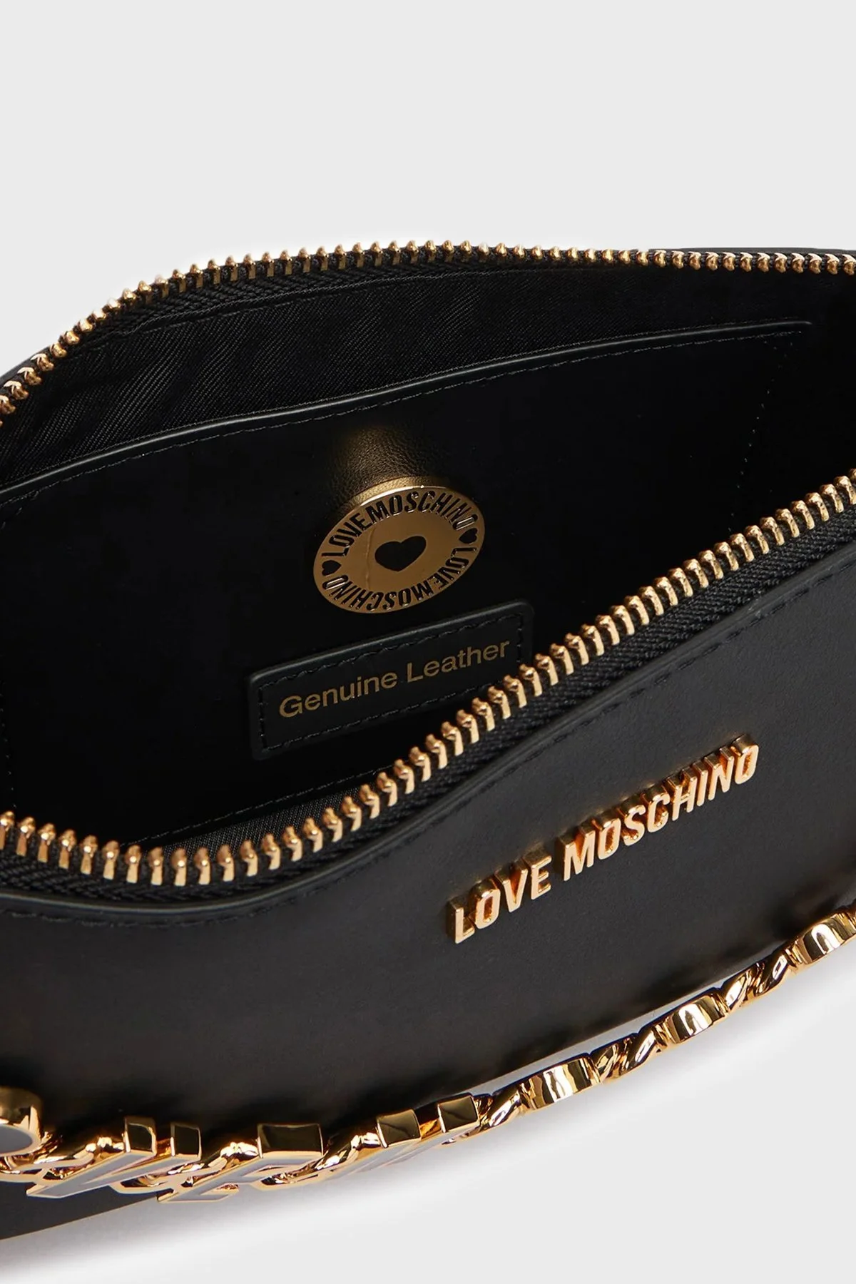Love Moschino Logo Aksesuar Detaylı Sabit Askılı Bayan Çanta JC4154PP1OL1700A SİYAH - 6