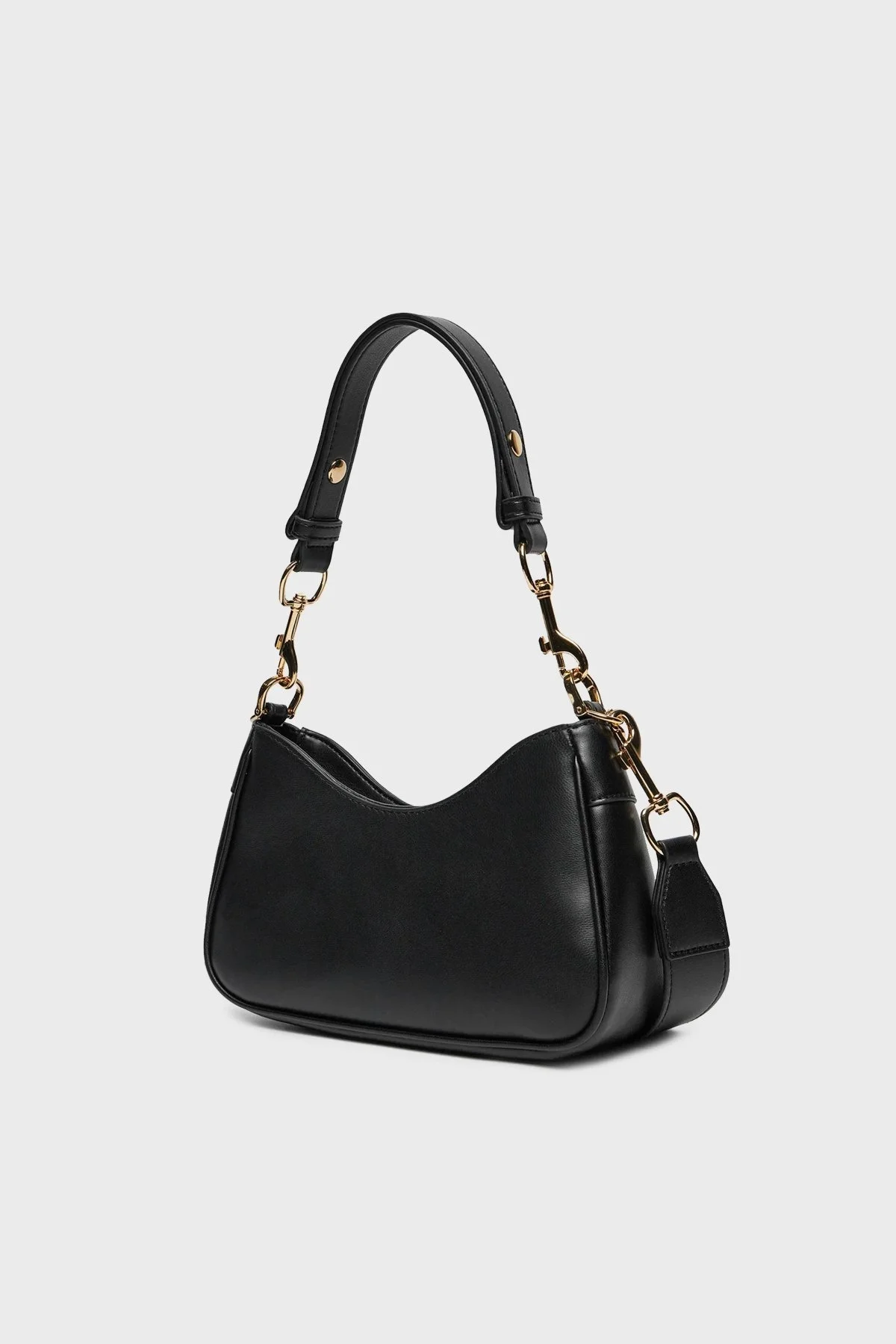 Love Moschino Logo Aksesuarlı Hakiki Deri Çıkarılabilir Askılı Bayan Çanta JC4070PP1ML1300A SİYAH - 2