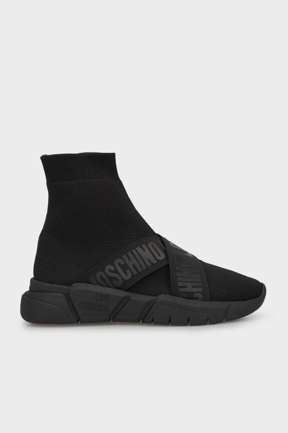 Love Moschino Logo Bantlı Bilekli Sneaker Bayan Ayakkabı JA15263G0HIZ500B SİYAH - 1