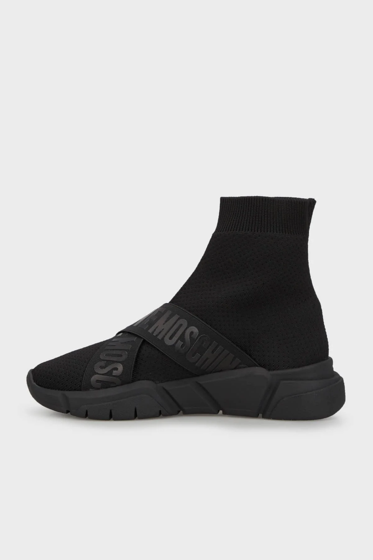 Love Moschino Logo Bantlı Bilekli Sneaker Bayan Ayakkabı JA15263G0HIZ500B SİYAH - 2