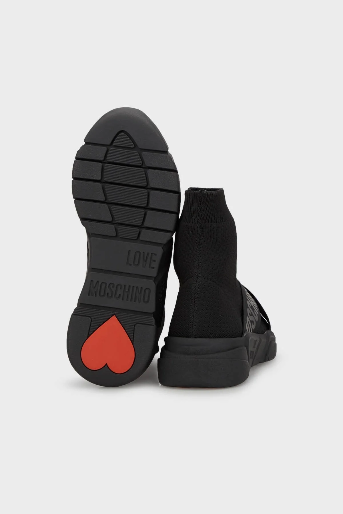 Love Moschino Logo Bantlı Bilekli Sneaker Bayan Ayakkabı JA15263G0HIZ500B SİYAH - 4