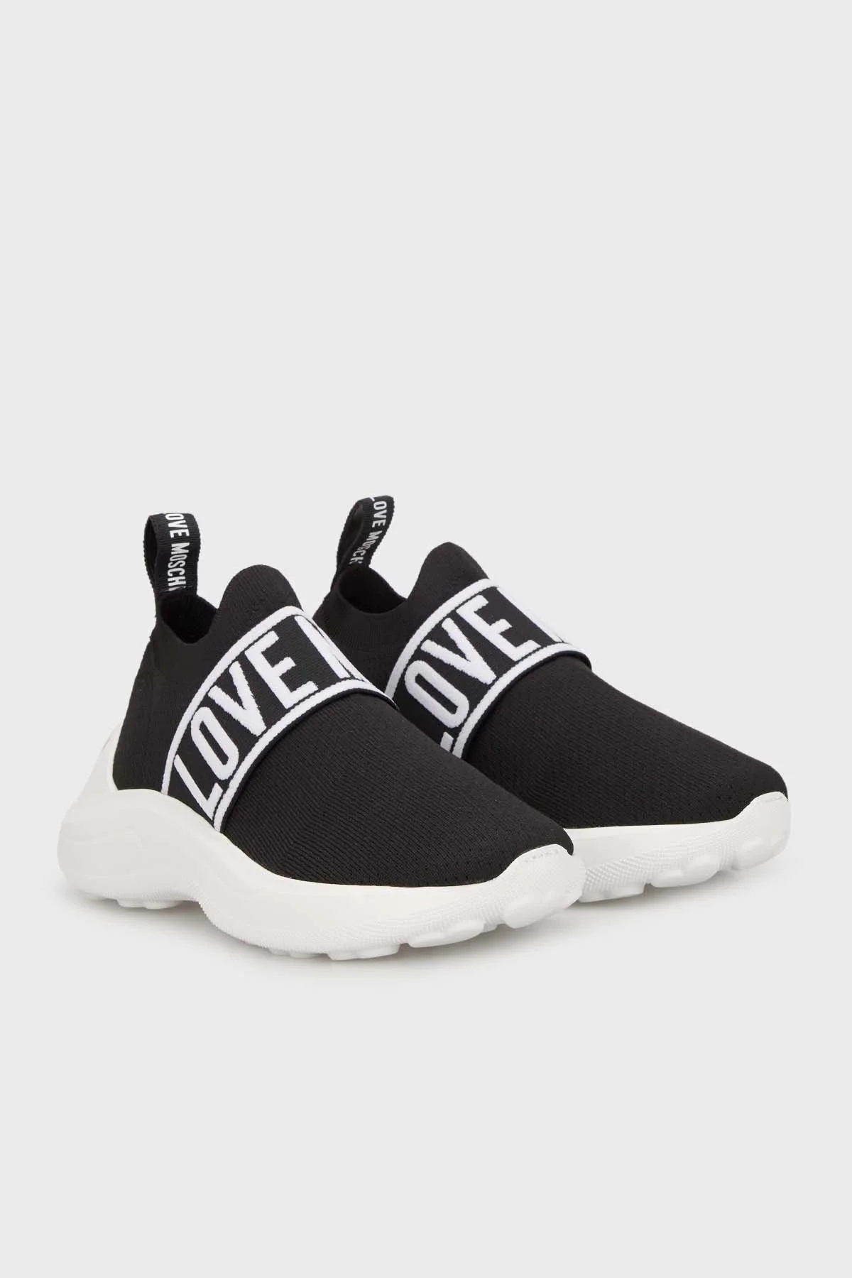 Love Moschino Logo Bantlı Sneaker Bayan Ayakkabı JA15356G1IIY1000 SİYAH - 3