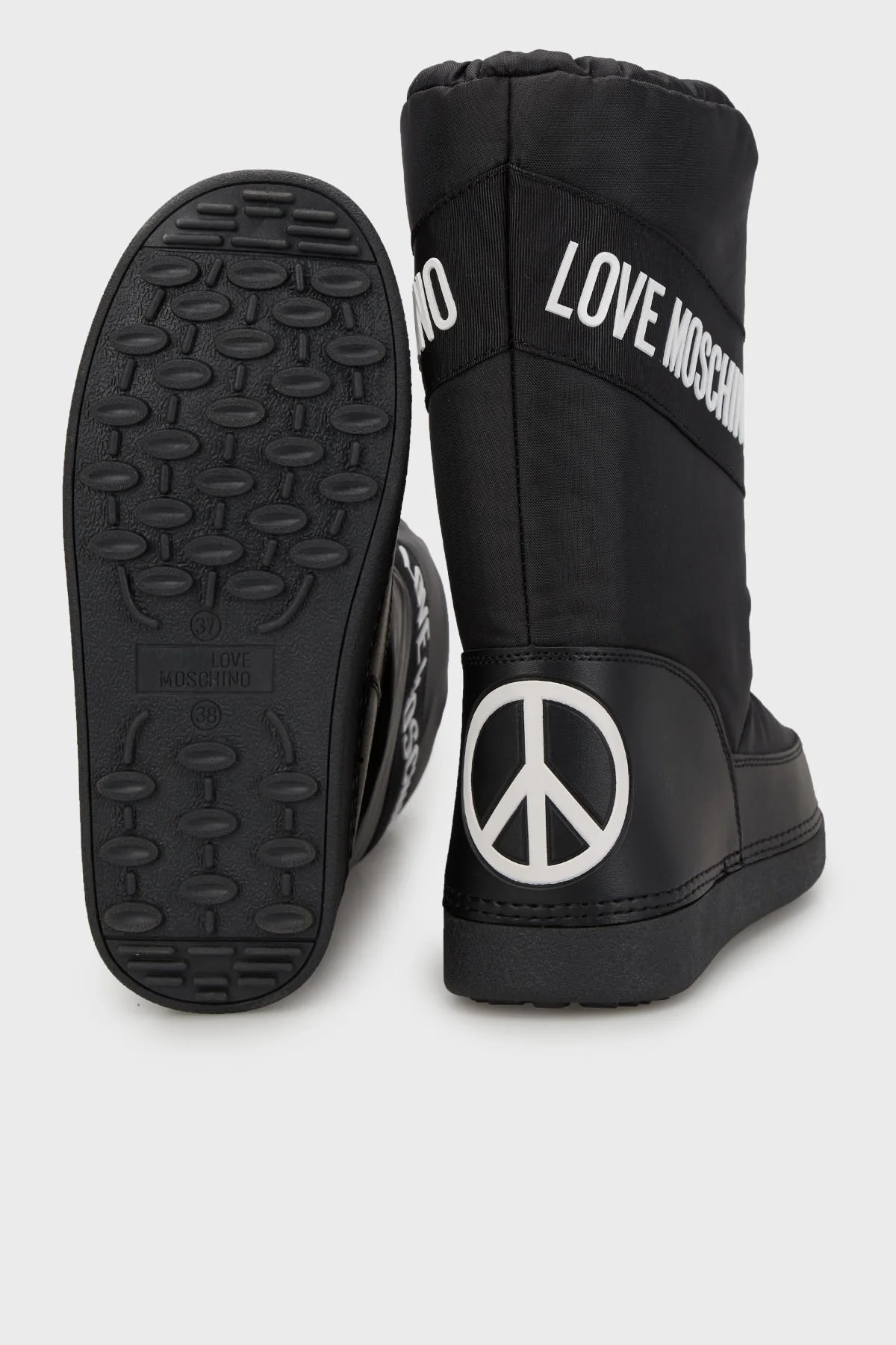 Love Moschino Logo Baskılı Bayan Kar Botu JA24032G0LISA000 SİYAH - 4