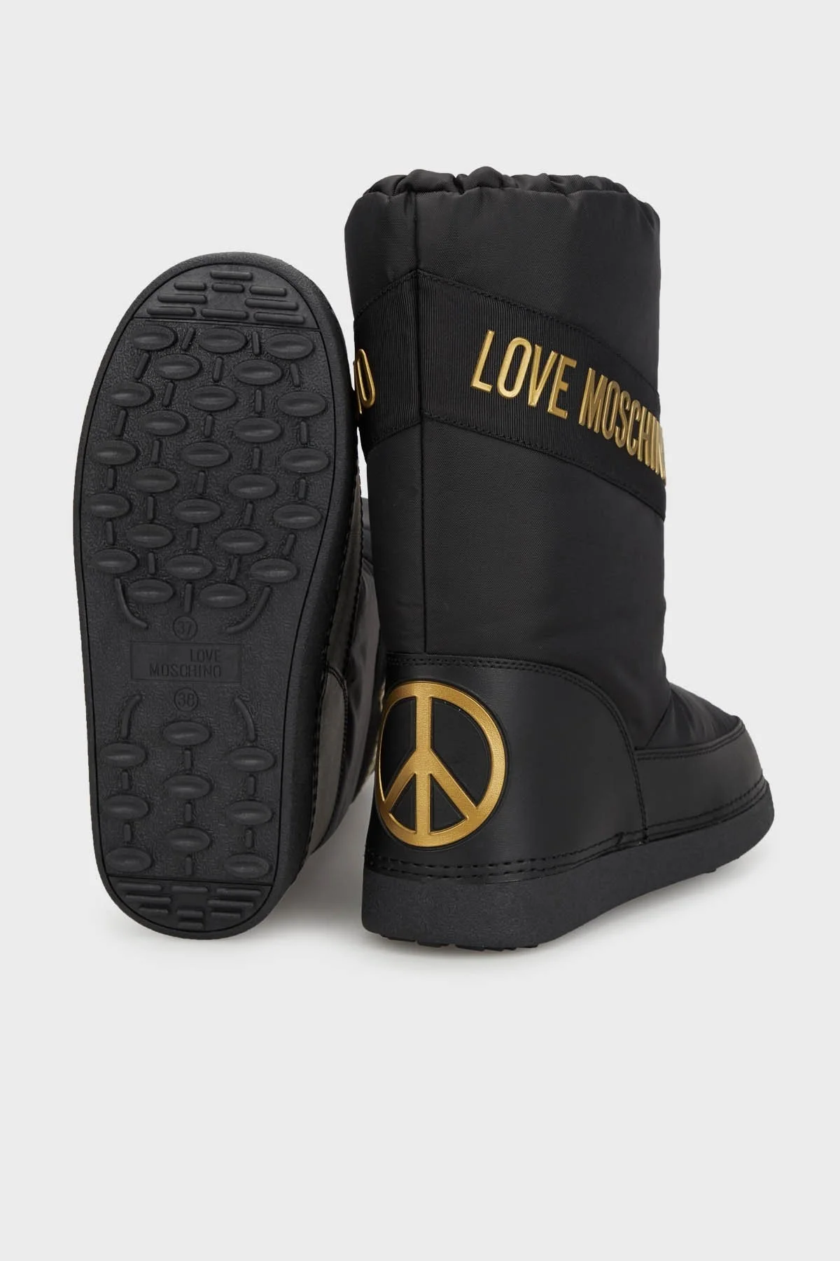 Love Moschino Logo Baskılı Bayan Kar Botu JA24032G0LISY000 SİYAH - 4
