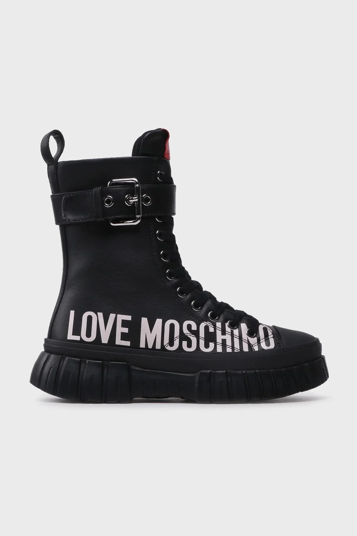 Love Moschino Logo Baskılı Hakiki Deri Bayan Bot JA15695G1HIA0000 SİYAH - 1