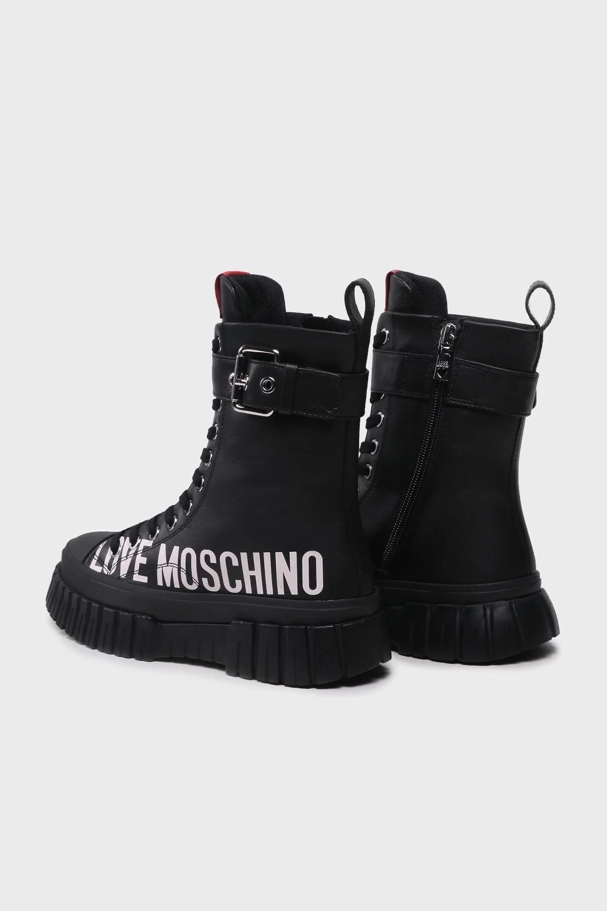 Love Moschino Logo Baskılı Hakiki Deri Bayan Bot JA15695G1HIA0000 SİYAH - 3