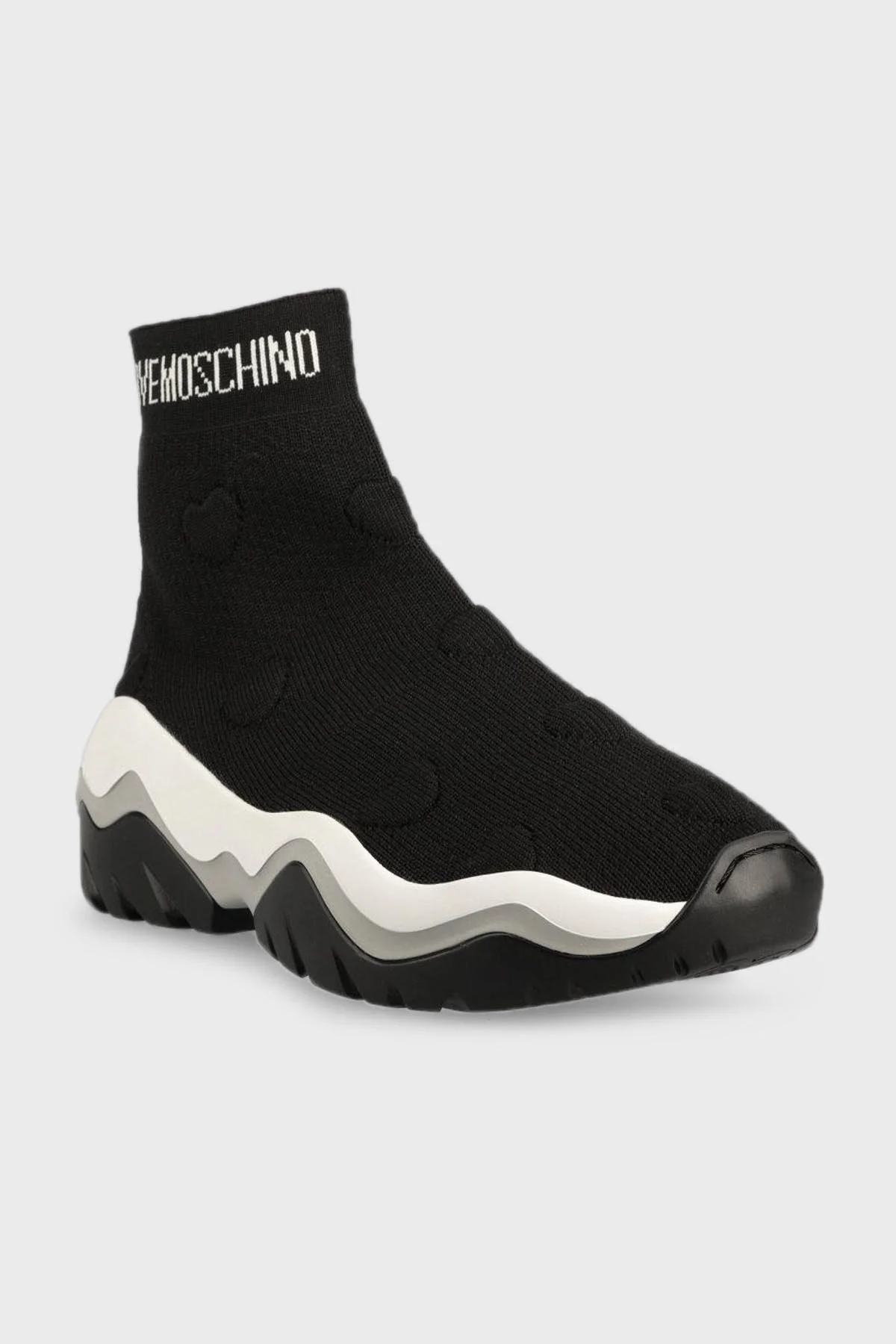 Love Moschino Logo Baskılı Platform Topuk Bayan Ayakkabı JA15654G1HIZW000 SİYAH - 2