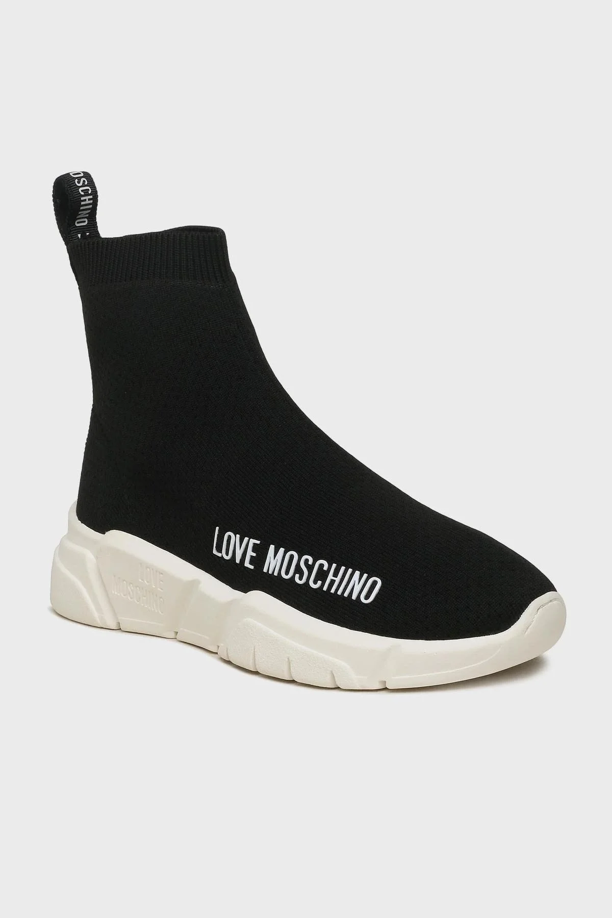 Love Moschino Logo Baskılı Yüksek Bilekli Bayan Ayakkabı JA15343G1HIZ4000 SİYAH - 2