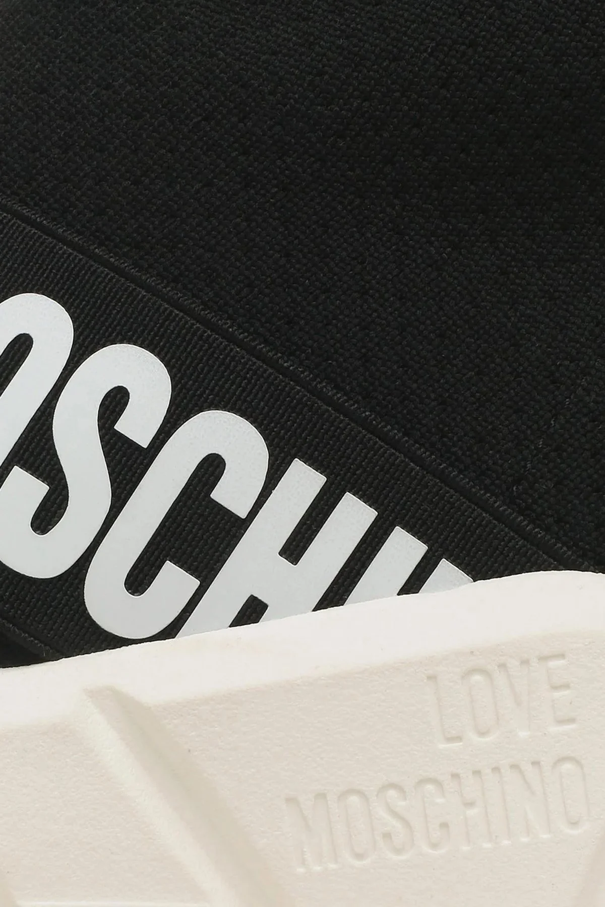 Love Moschino Logo Baskılı Yüksek Bilekli Spor Bayan Ayakkabı JA15263G1HIZ500A SİYAH - 4