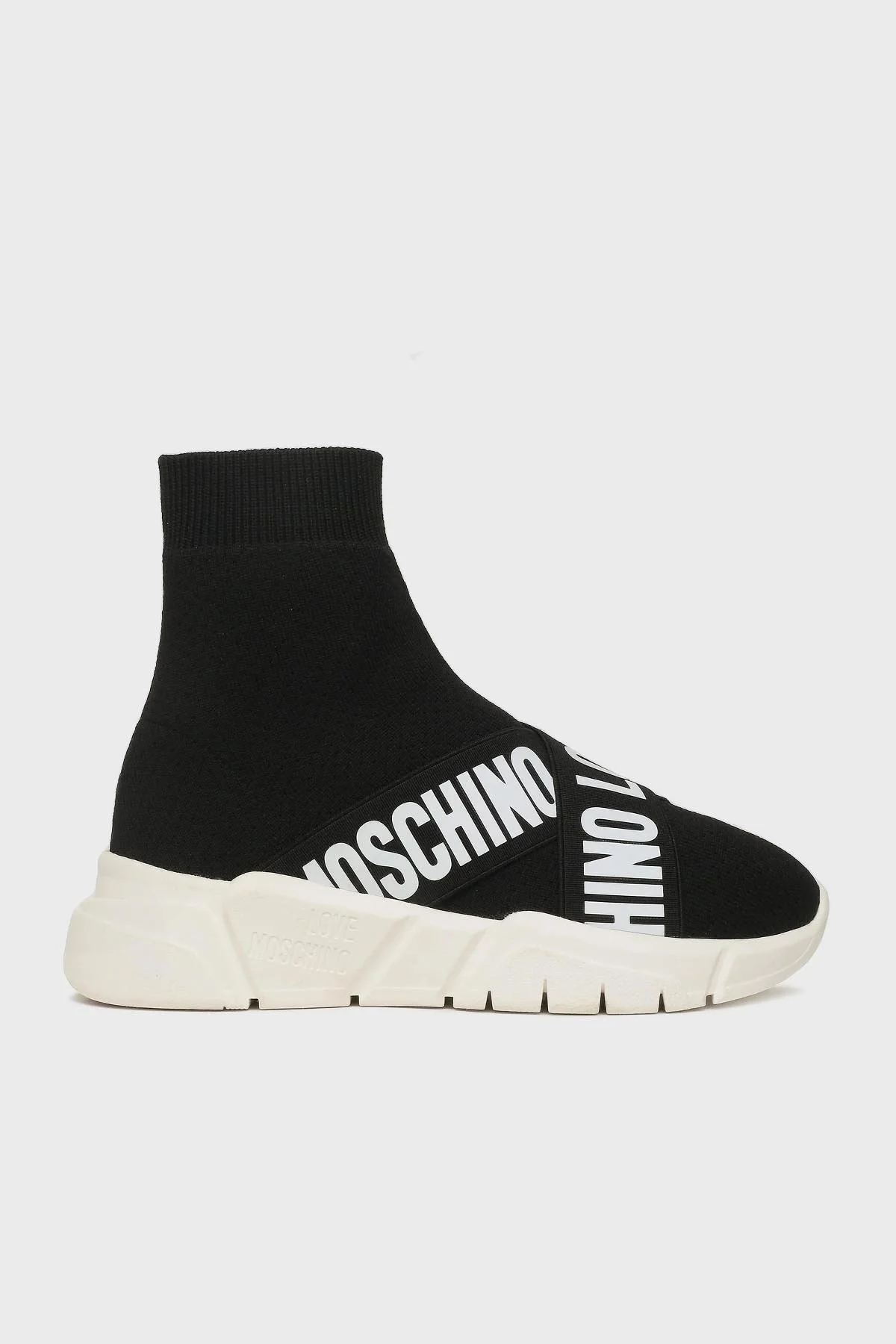 Love Moschino Logo Baskılı Yüksek Bilekli Spor Bayan Ayakkabı JA15263G1HIZ500A SİYAH - 5