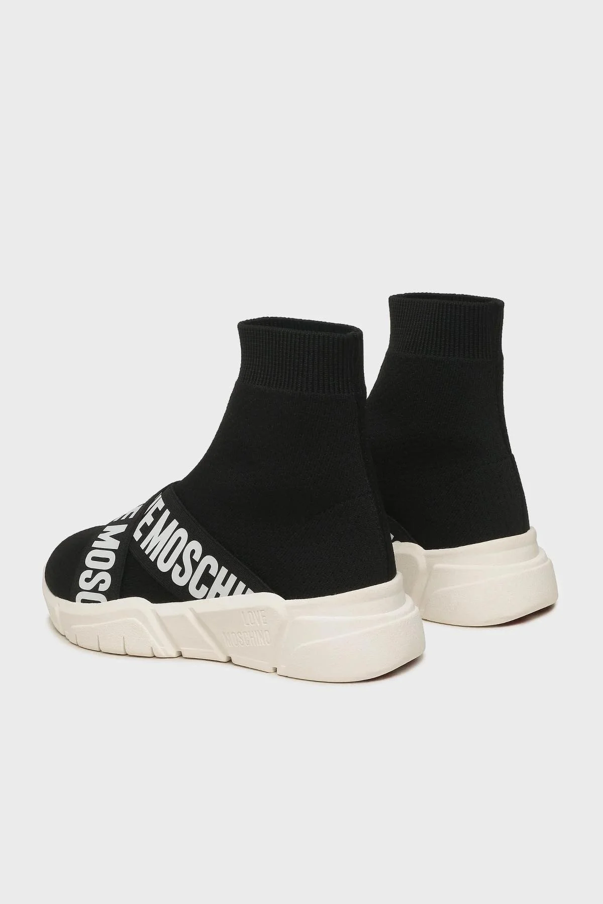 Love Moschino Logo Baskılı Yüksek Bilekli Spor Bayan Ayakkabı JA15263G1HIZ500A SİYAH - 7