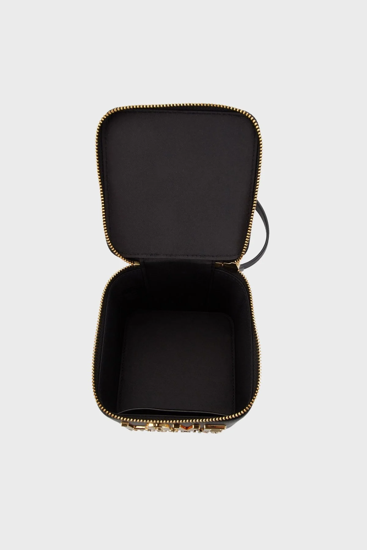 Love Moschino Logo Detaylı Fermuarlı Küp Bayan Çanta JC4103PP1GLI0000 SİYAH - 4