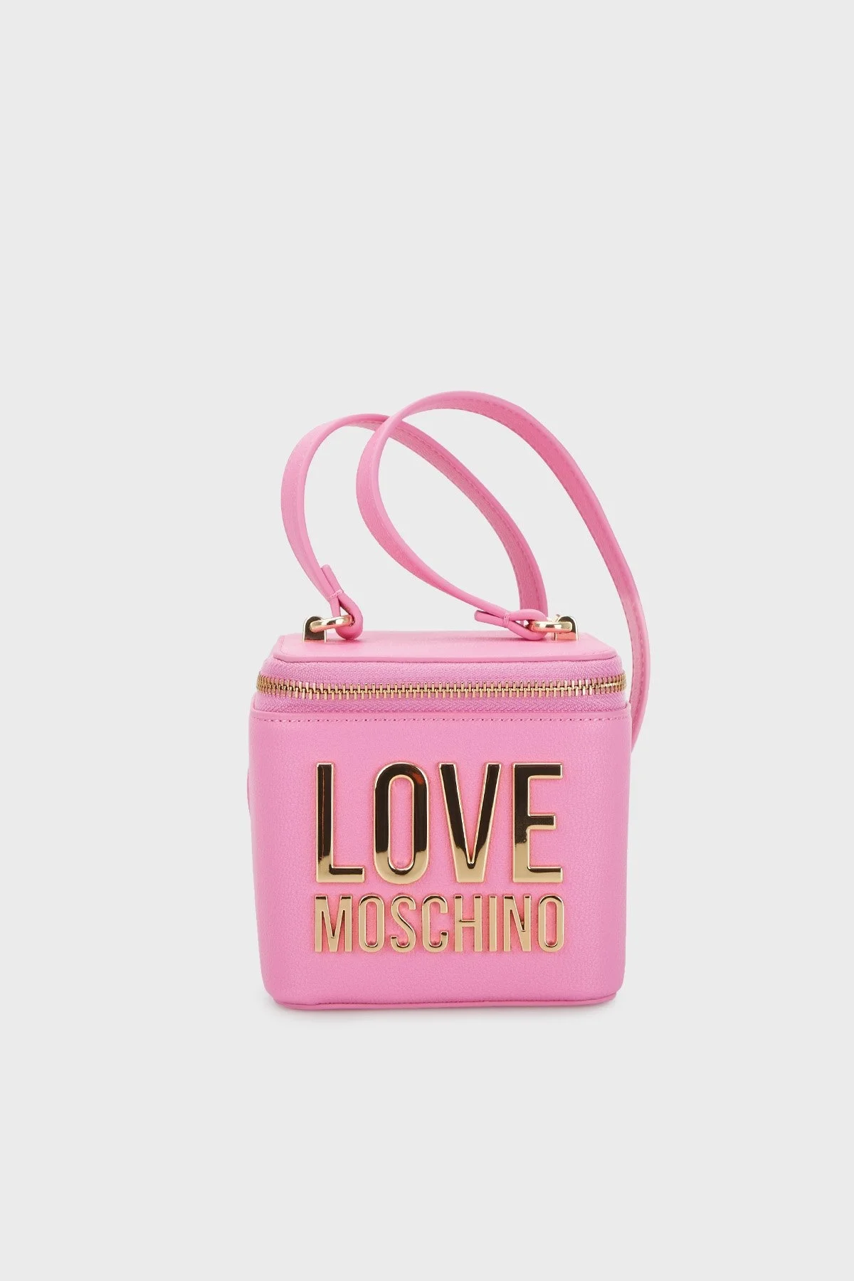 Love Moschino Logo Detaylı Fermuarlı Küp Bayan Çanta JC4103PP1GLI0630 PEMBE - 1
