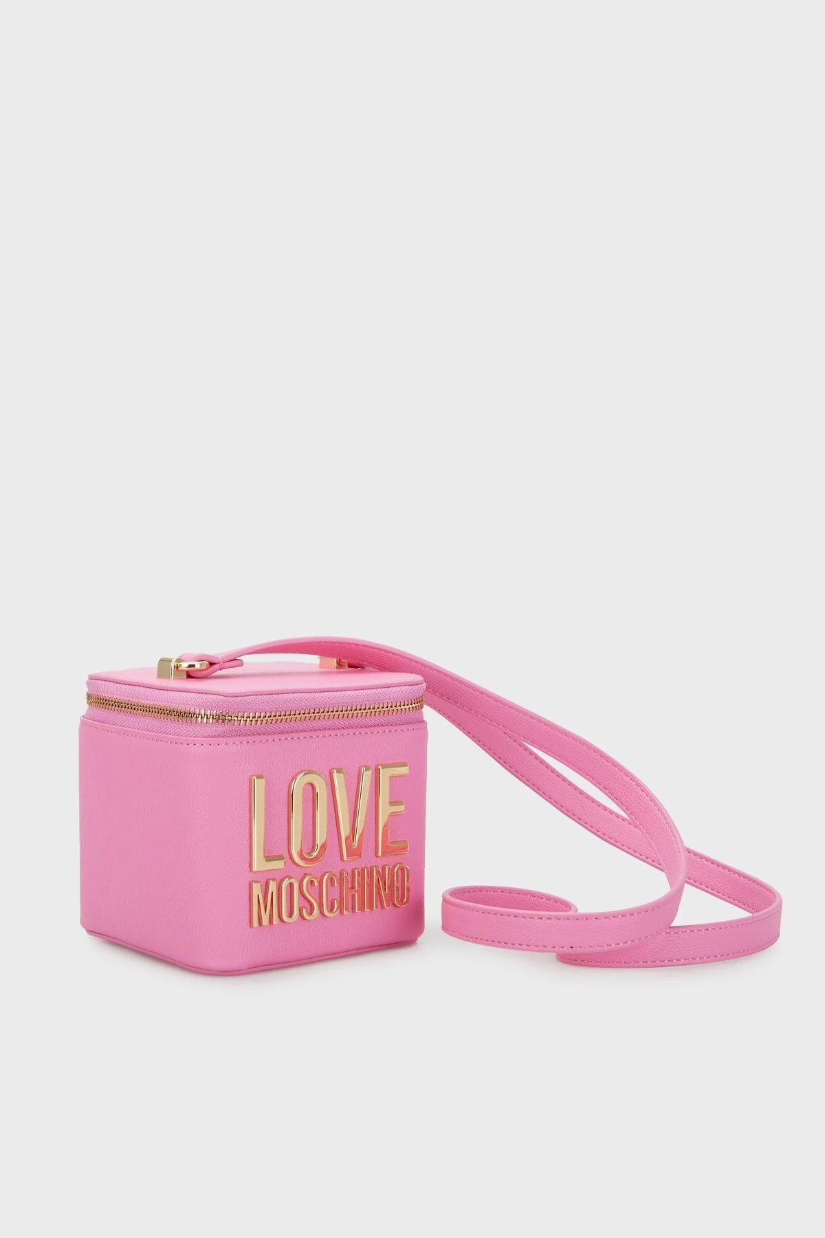 Love Moschino Logo Detaylı Fermuarlı Küp Bayan Çanta JC4103PP1GLI0630 PEMBE - 2