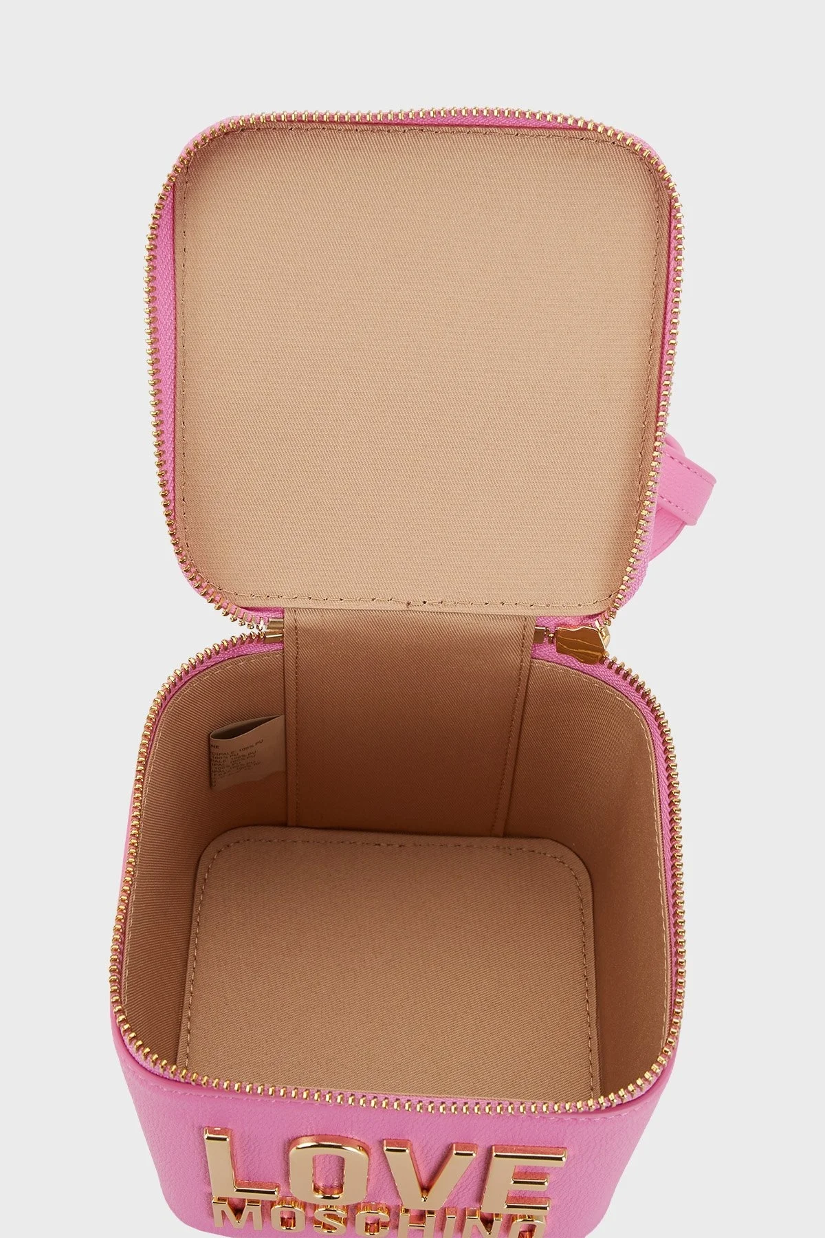 Love Moschino Logo Detaylı Fermuarlı Küp Bayan Çanta JC4103PP1GLI0630 PEMBE - 4