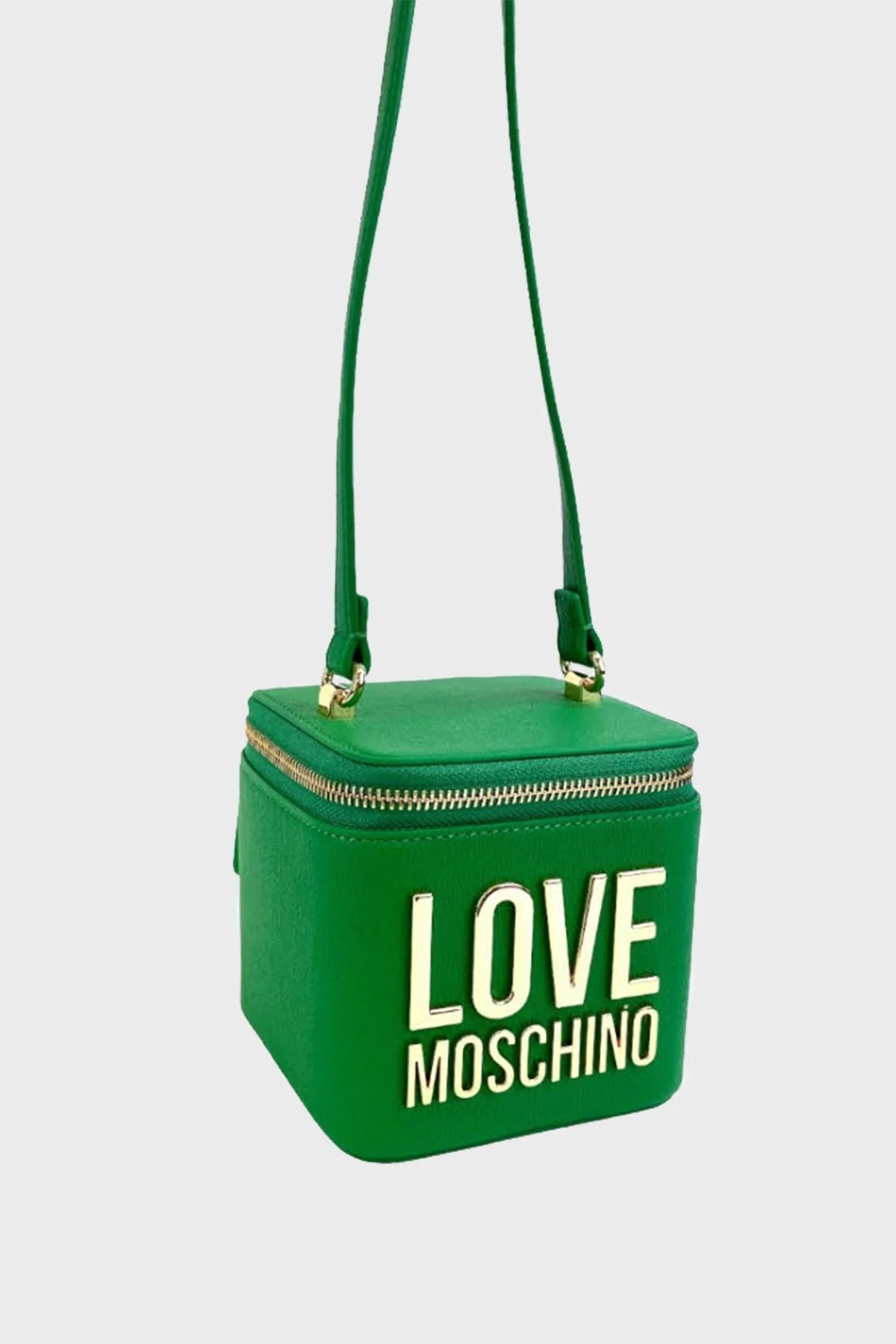 Love Moschino Logo Detaylı Fermuarlı Küp Bayan Çanta JC4103PP1GLI0801 YEŞİL - 1