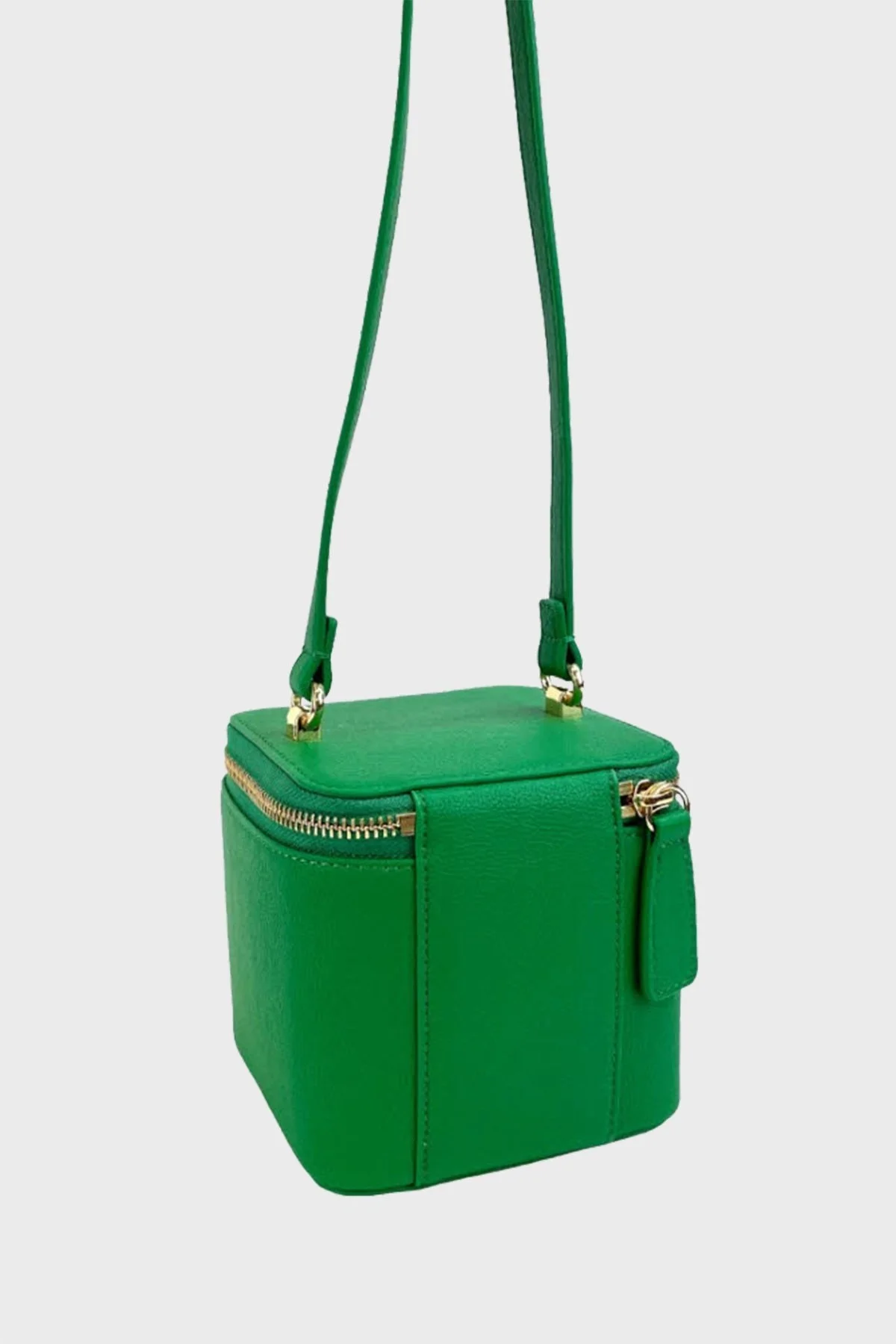 Love Moschino Logo Detaylı Fermuarlı Küp Bayan Çanta JC4103PP1GLI0801 YEŞİL - 2