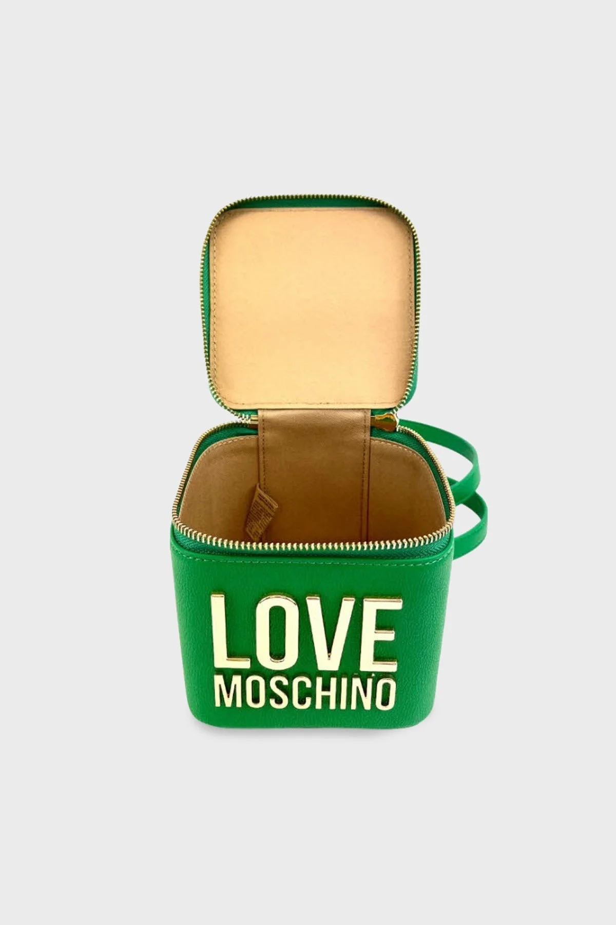 Love Moschino Logo Detaylı Fermuarlı Küp Bayan Çanta JC4103PP1GLI0801 YEŞİL - 3