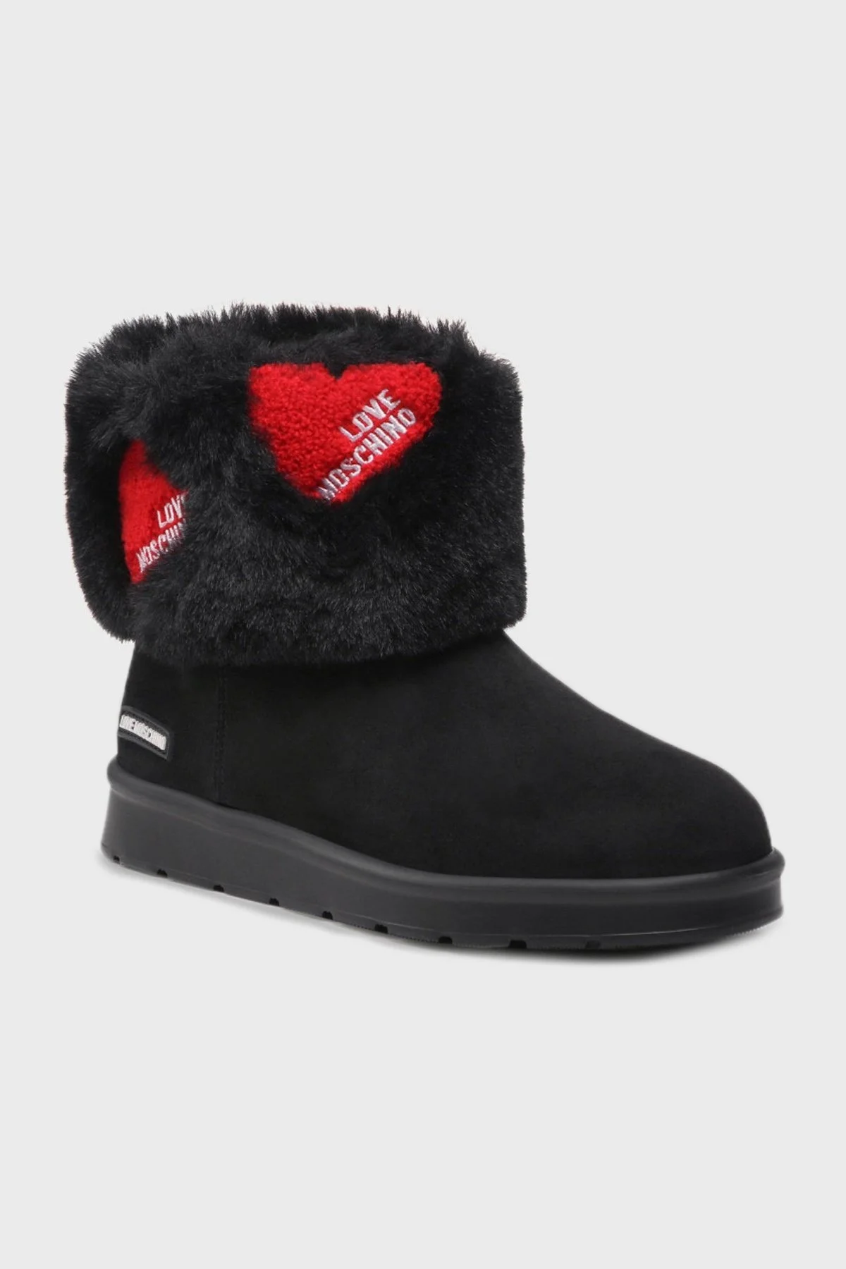 Love Moschino Logo Detaylı Suni Kürklü Yalıtımlı Bayan Bot JA24173H1FJZE000 SİYAH - 2