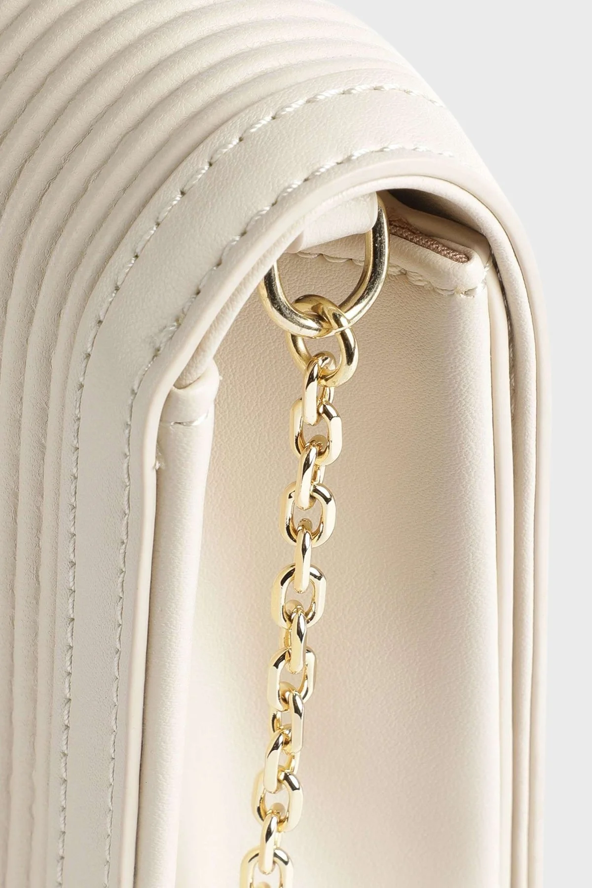 Love Moschino Logo Detaylı Zincir Askılı Bayan Çanta JC4080PP1GLA1110 BEJ - 3