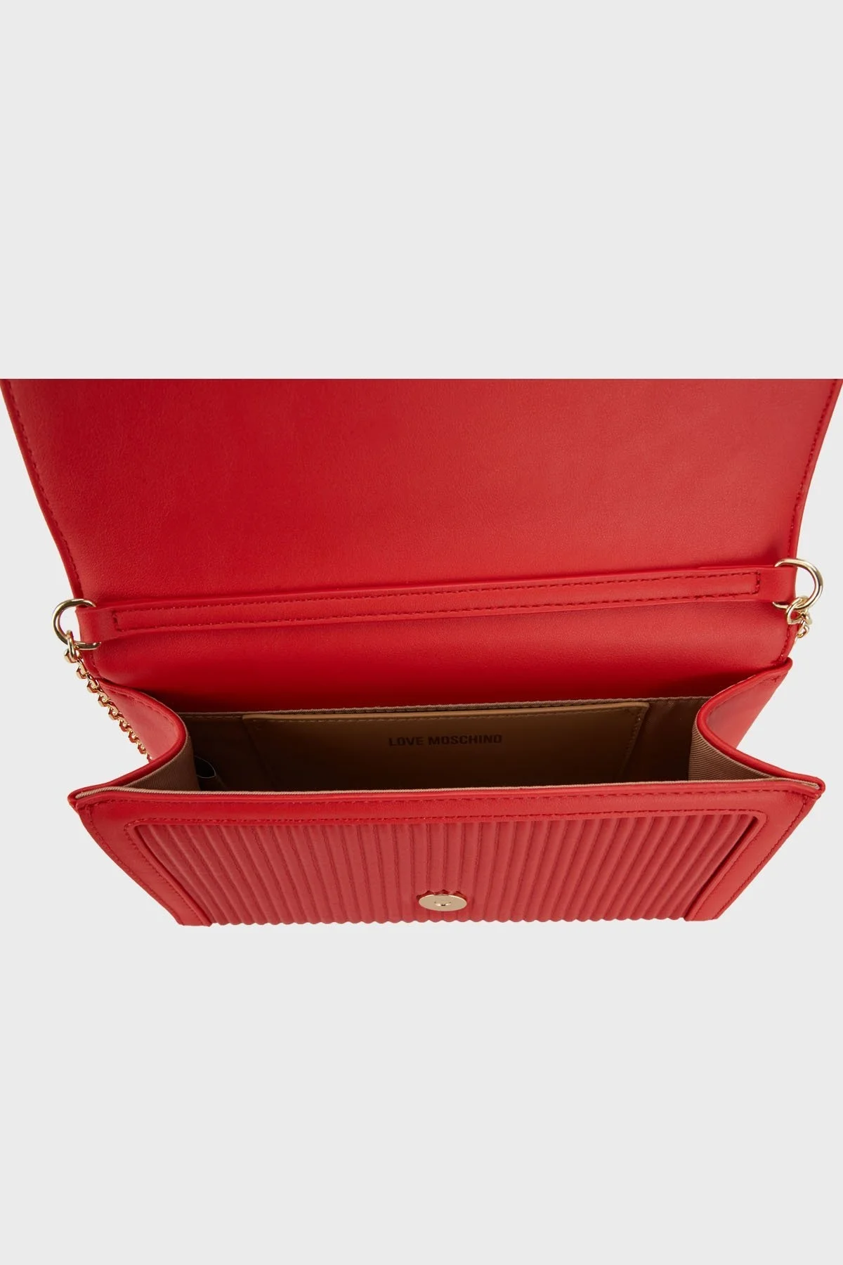 Love Moschino Logo Detaylı Zincir Askılı Bayan Çanta JC4080PP1GLA1500 KIRMIZI - 4