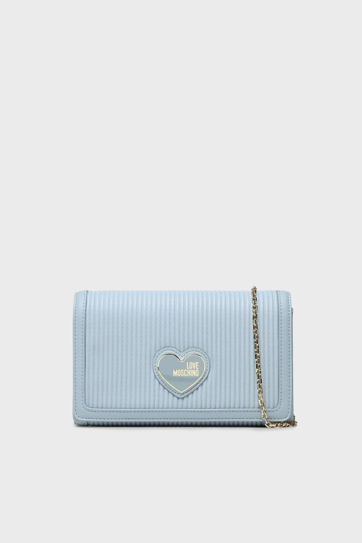 Love Moschino Logo Detaylı Zincir Askılı Bayan Çanta JC4080PP1GLA1700 MAVİ - 1