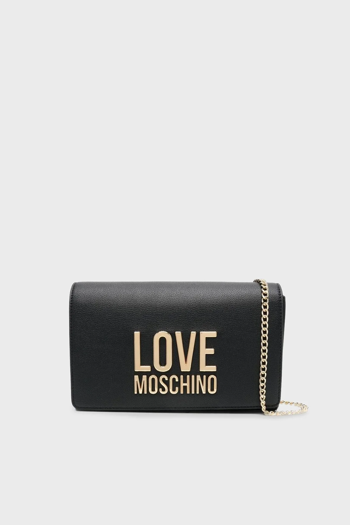 Love Moschino Logo Detaylı Zincir Askılı Mini Bayan Çanta JC4127PP1GLI0000 SİYAH - 1