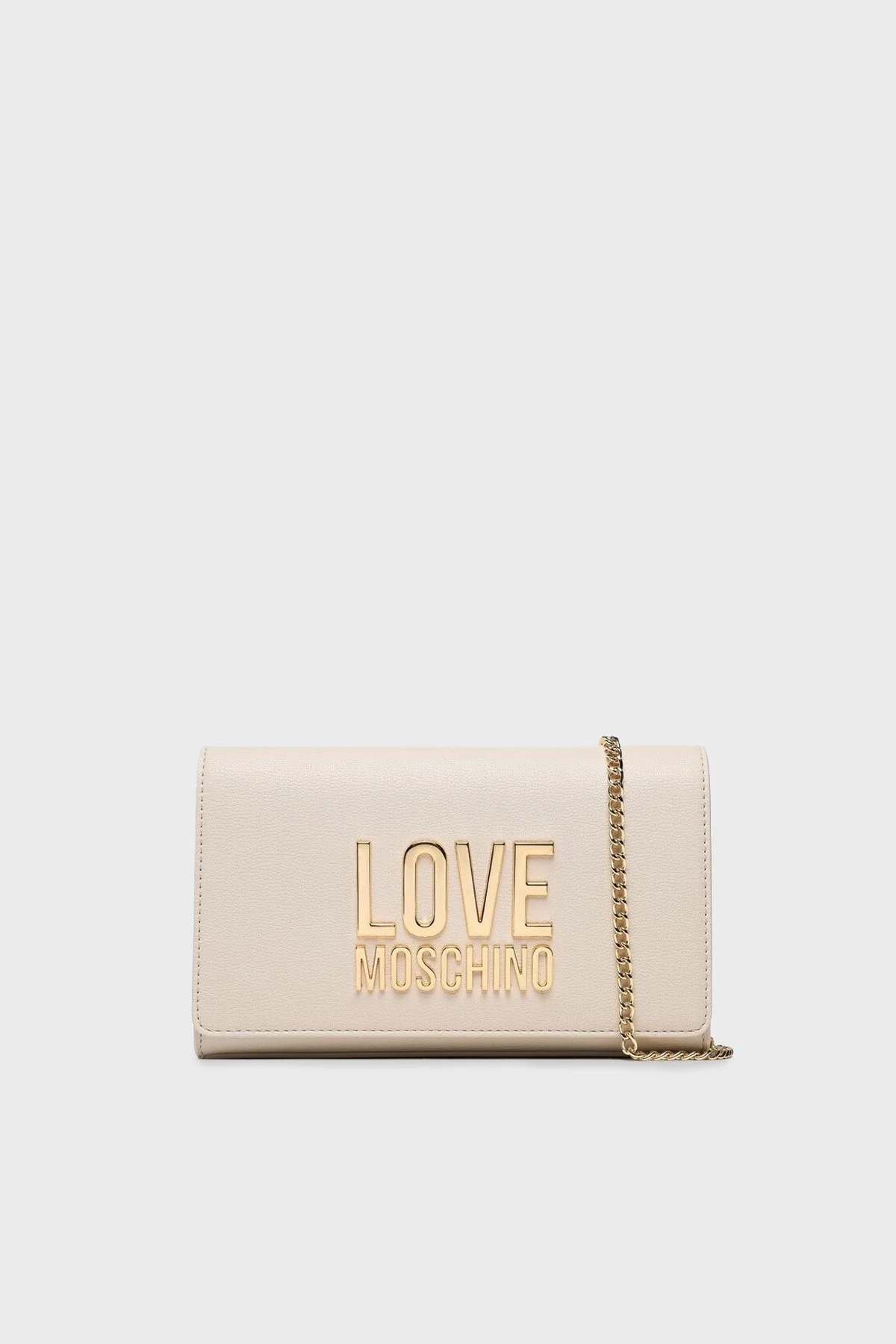 Love Moschino Logo Detaylı Zincir Askılı Mini Bayan Çanta JC4127PP1GLI0110 BEJ - 1