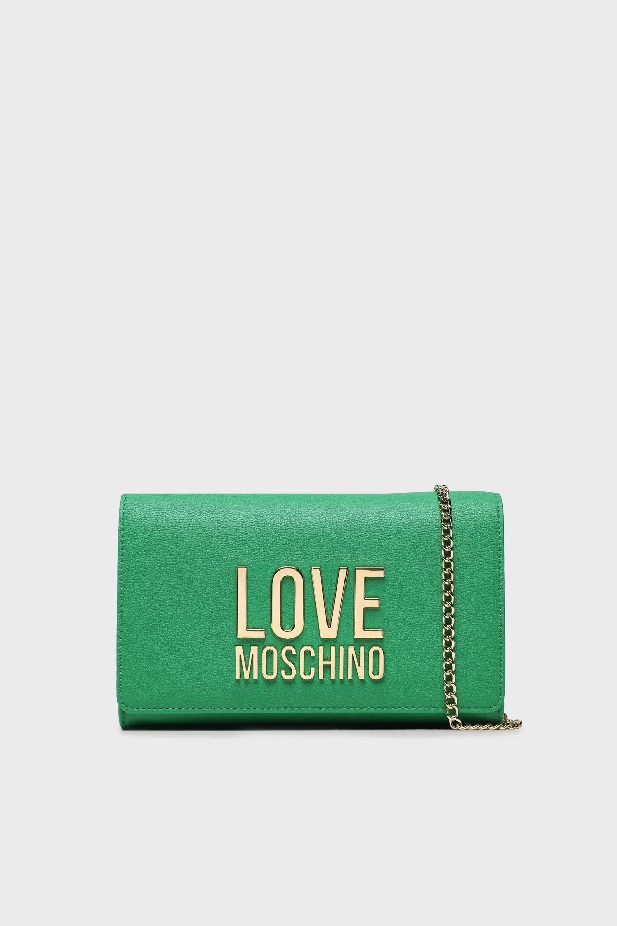 Love Moschino Logo Detaylı Zincir Askılı Mini Bayan Çanta JC4127PP1GLI0801 YEŞİL - 1