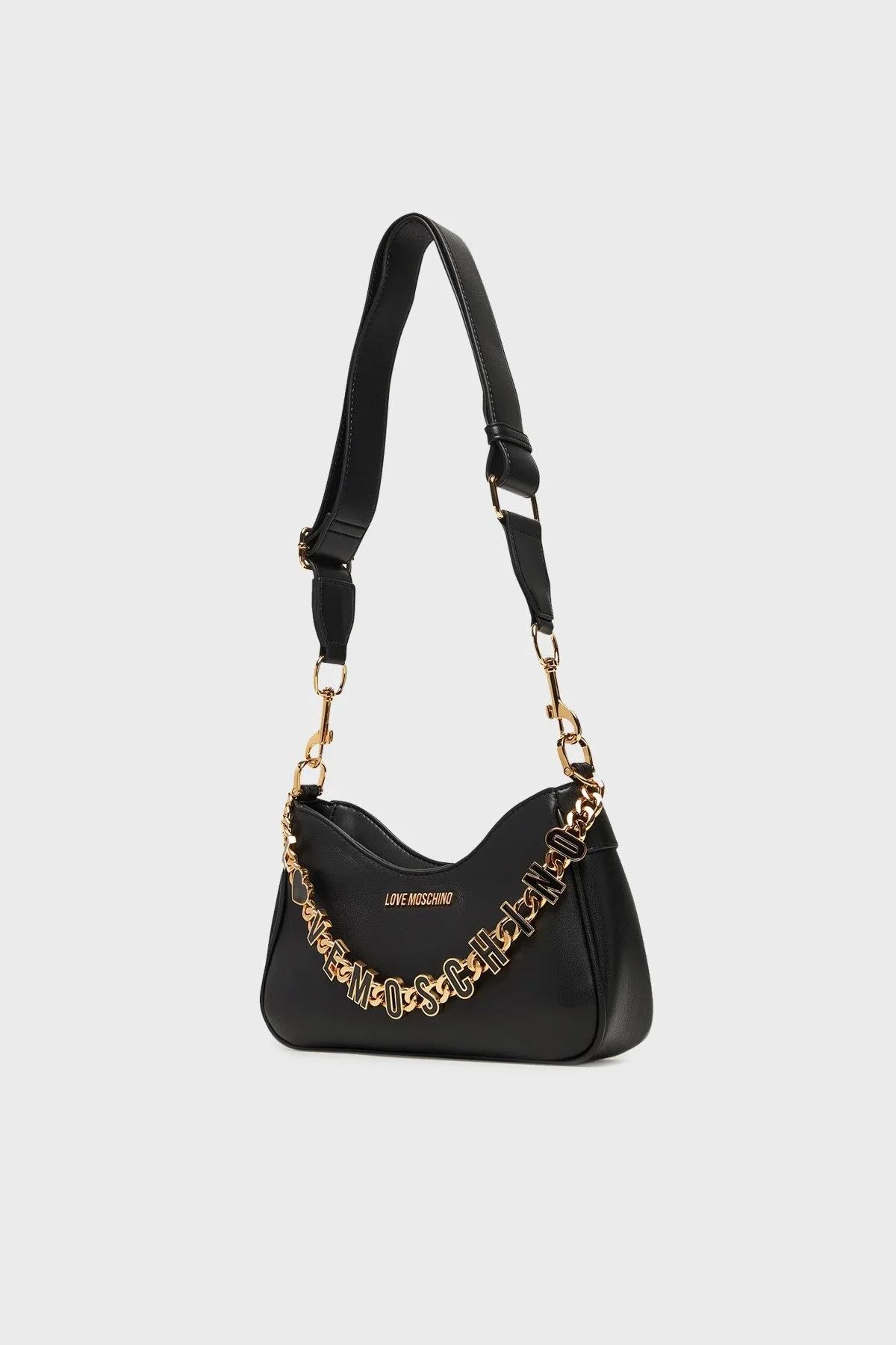 Love Moschino Logolu Aksesuar Detaylı Çıkarılabilir Askılı Bayan Çanta JC4070PP1NL1300A SİYAH - 4