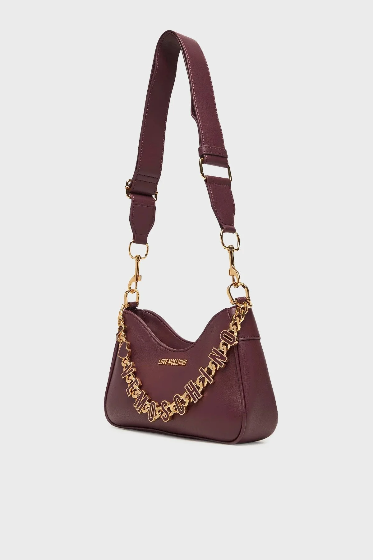 Love Moschino Logolu Aksesuar Detaylı Çıkarılabilir Askılı Bayan Çanta JC4070PP1NL1355A MOR - 5