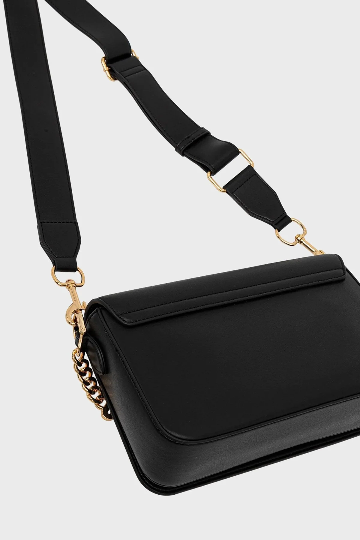 Love Moschino Logolu Aksesuar Detaylı Çıkarılabilir Askılı Bayan Çanta JC4071PP1NL1300A SİYAH - 2