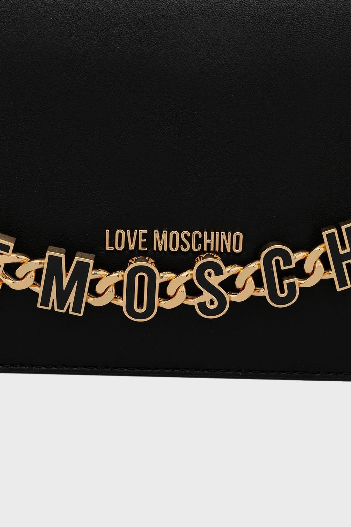 Love Moschino Logolu Aksesuar Detaylı Çıkarılabilir Askılı Bayan Çanta JC4071PP1NL1300A SİYAH - 6