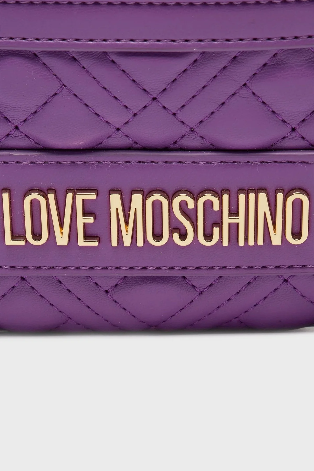 Love Moschino Logolu Ayarlanabilir Askılı Bayan Çanta JC4003PP1ILA0650 MOR - 4