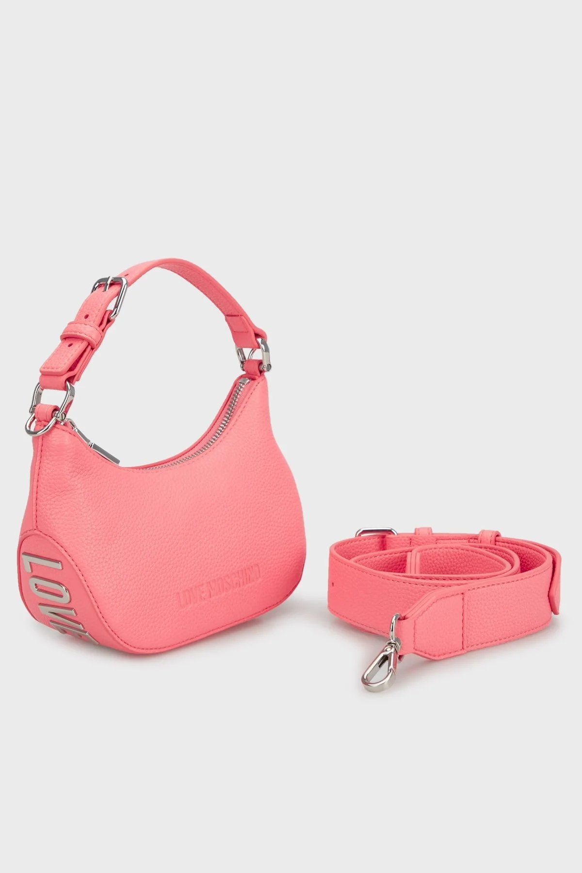 Love Moschino Logolu Ayarlanabilir Askılı Bayan Çanta JC4019PP1MLT0464 PEMBE - 7