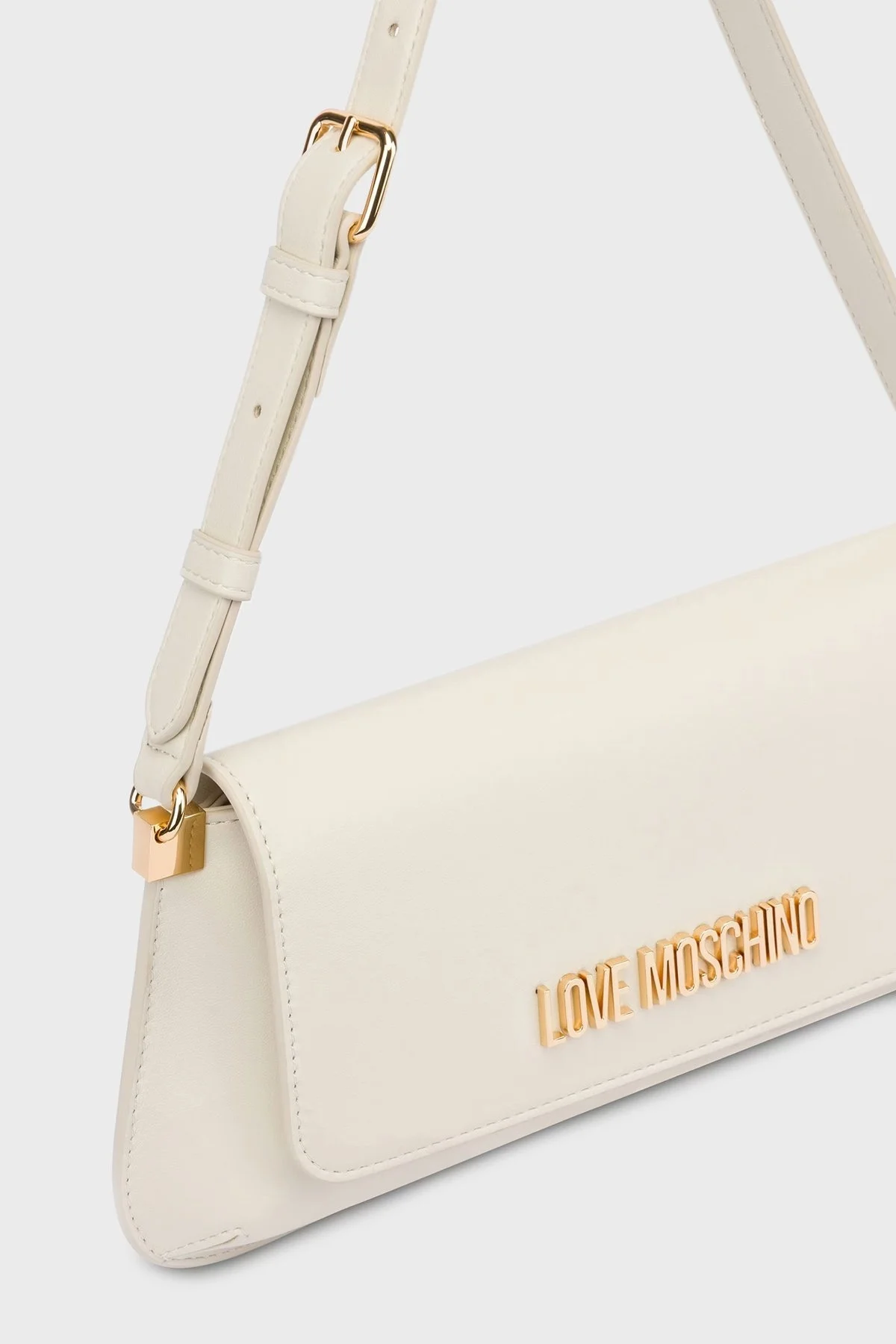 Love Moschino Logolu Ayarlanabilir Askılı Bayan Çanta JC4058PP1MLO0110 KREM - 4