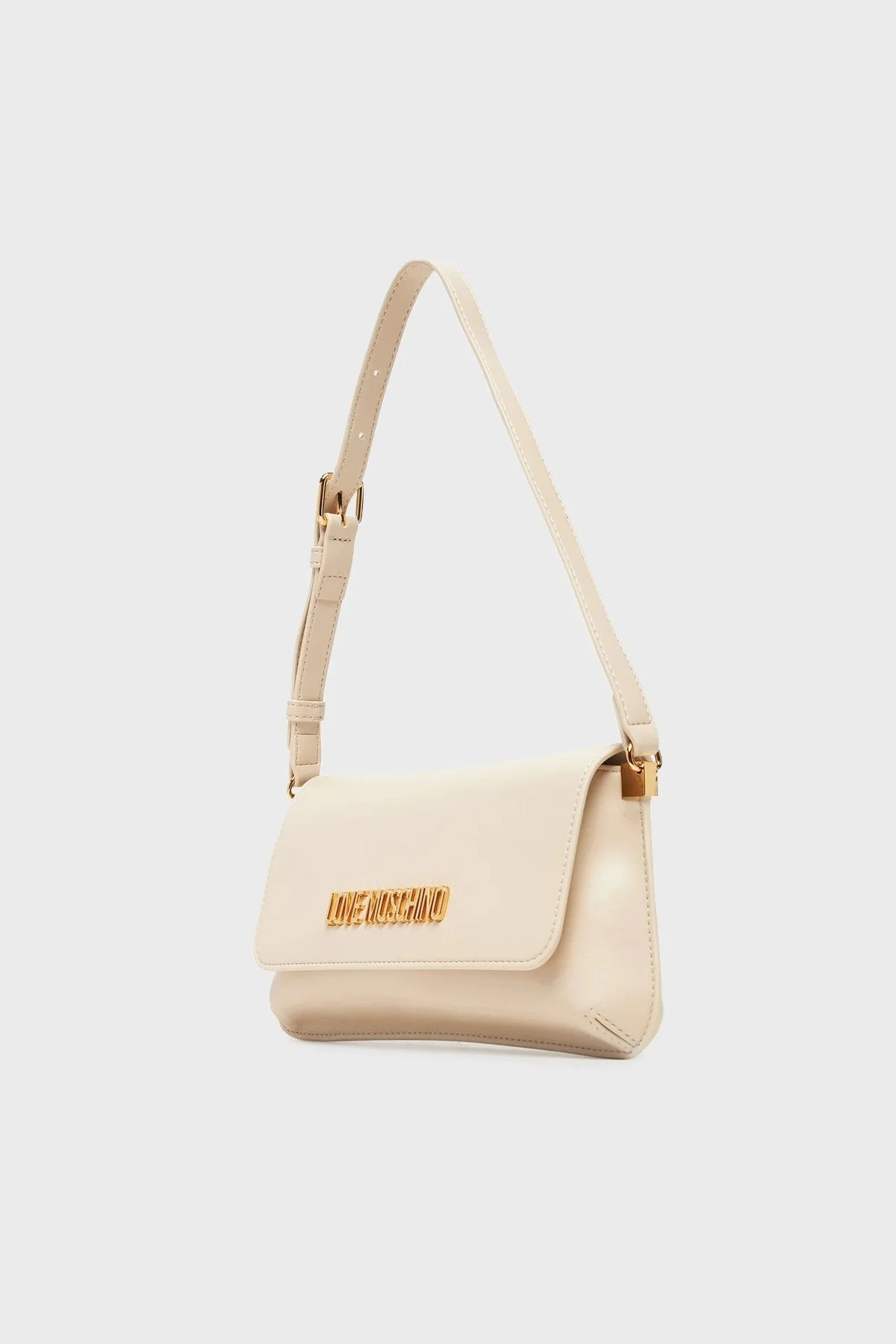 Love Moschino Logolu Ayarlanabilir Askılı Bayan Çanta JC4058PP1NLO0110 BEJ - 4