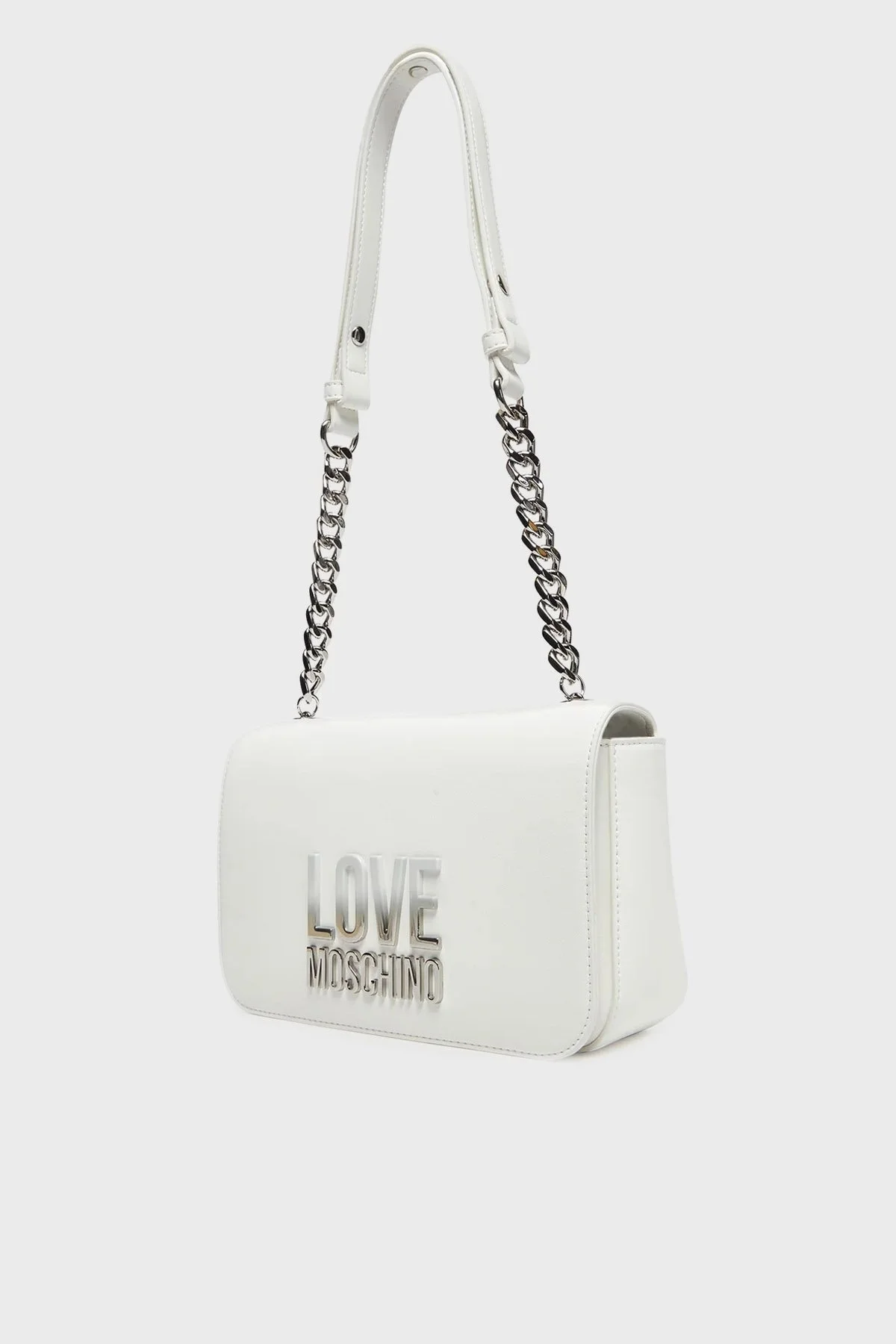 Love Moschino Logolu Ayarlanabilir Askılı Bayan Çanta JC4255PP0MKD0100 BEYAZ - 3