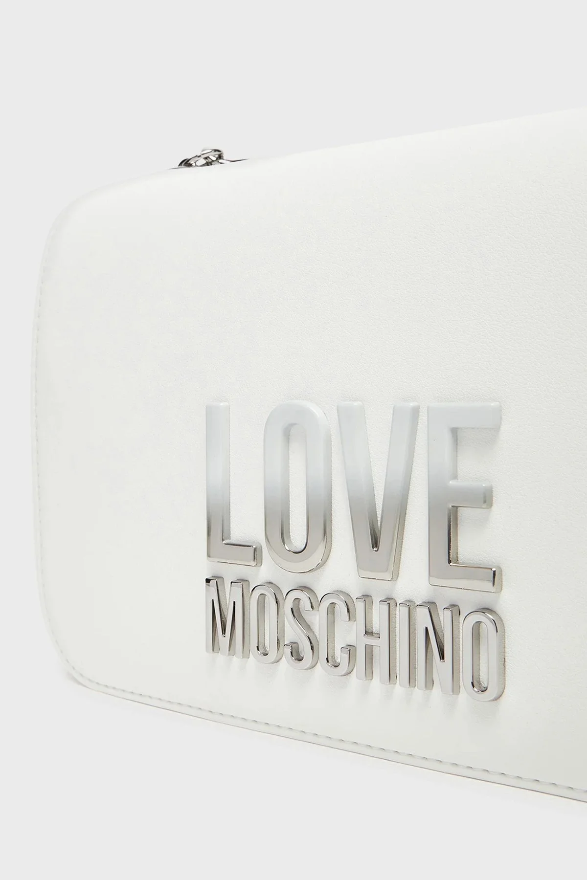 Love Moschino Logolu Ayarlanabilir Askılı Bayan Çanta JC4255PP0MKD0100 BEYAZ - 5