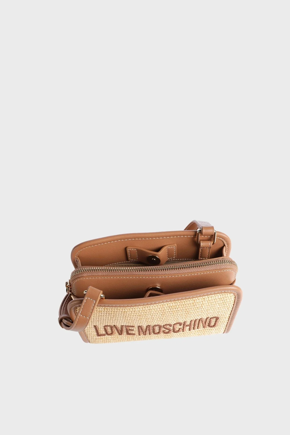 Love Moschino Logolu Ayarlanabilir Askılı Bayan Çanta JC4319PP0GKN120A KAHVE - 4