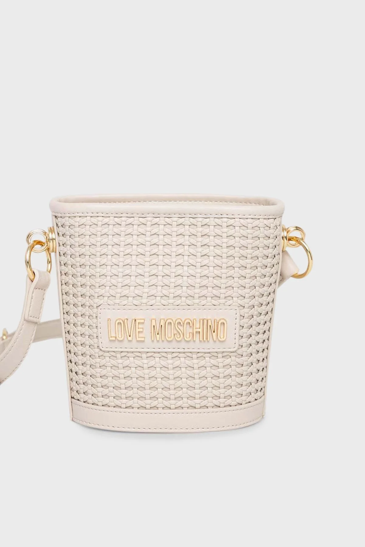 Love Moschino Logolu Ayarlanabilir Askılı Bayan Çanta JC4322PP0GKZ111A BEJ - 1